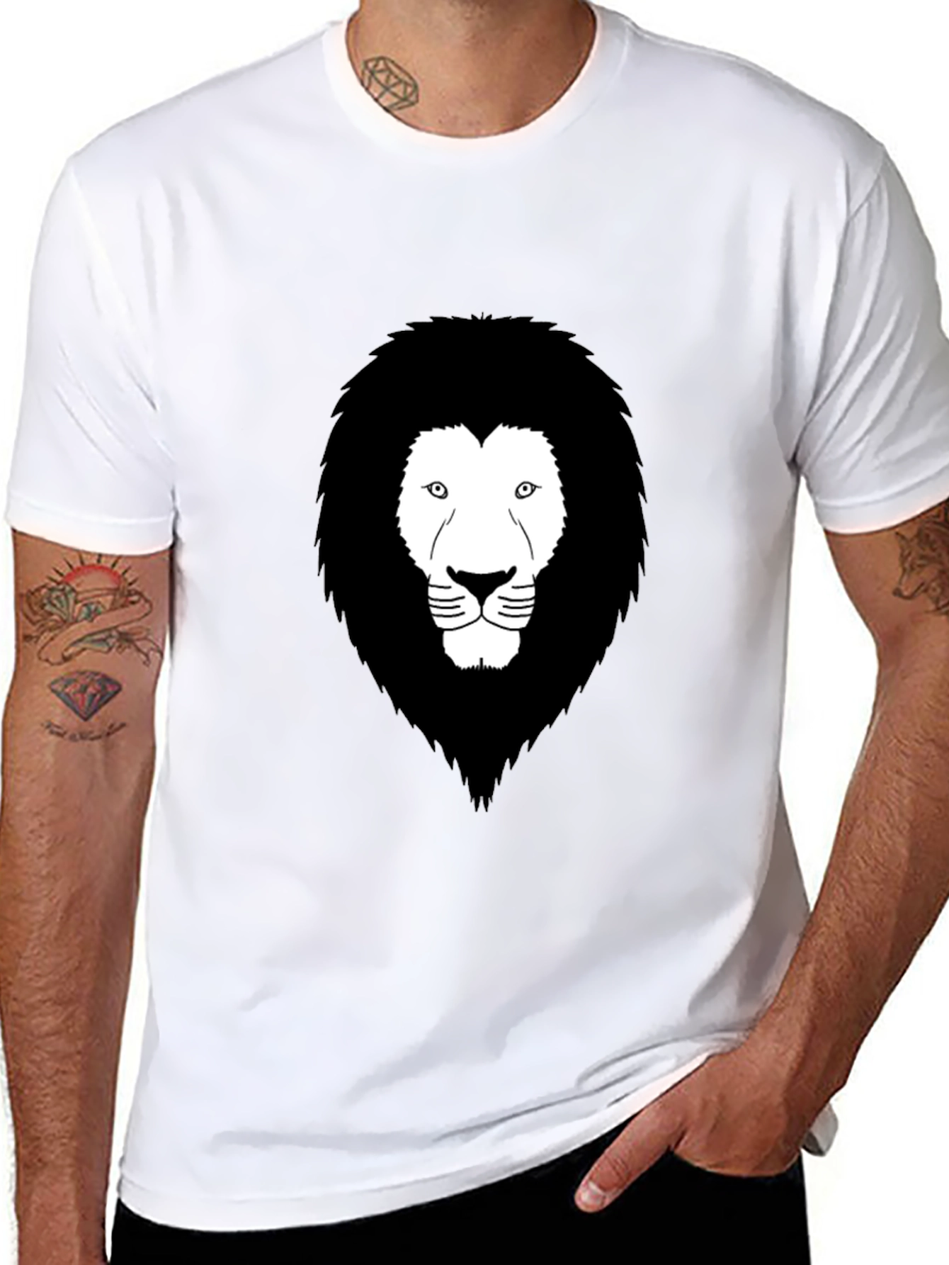 Lion Graphic Black T-Shirt - Mens Fashion Tee