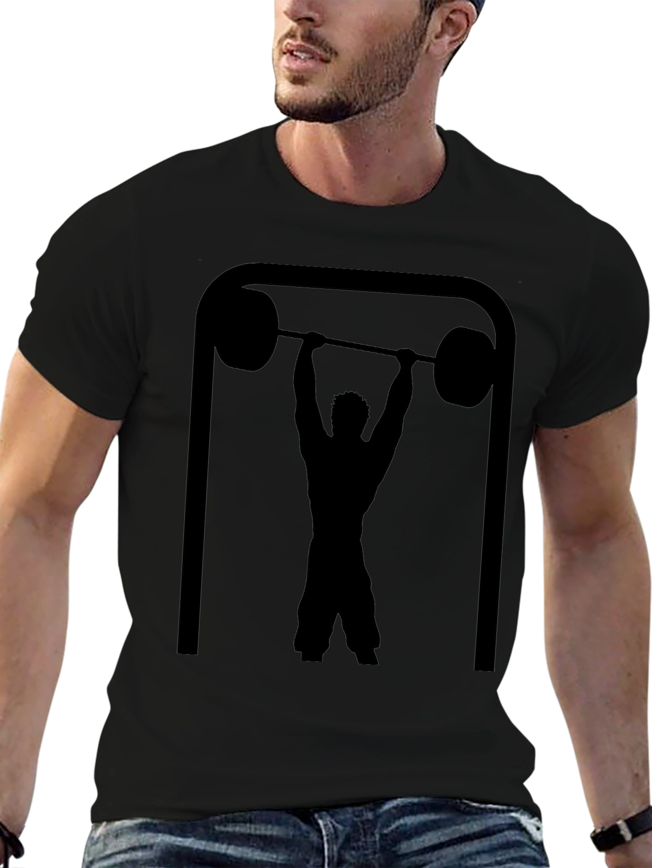 Weightlifting Silhouette Graphic Tee