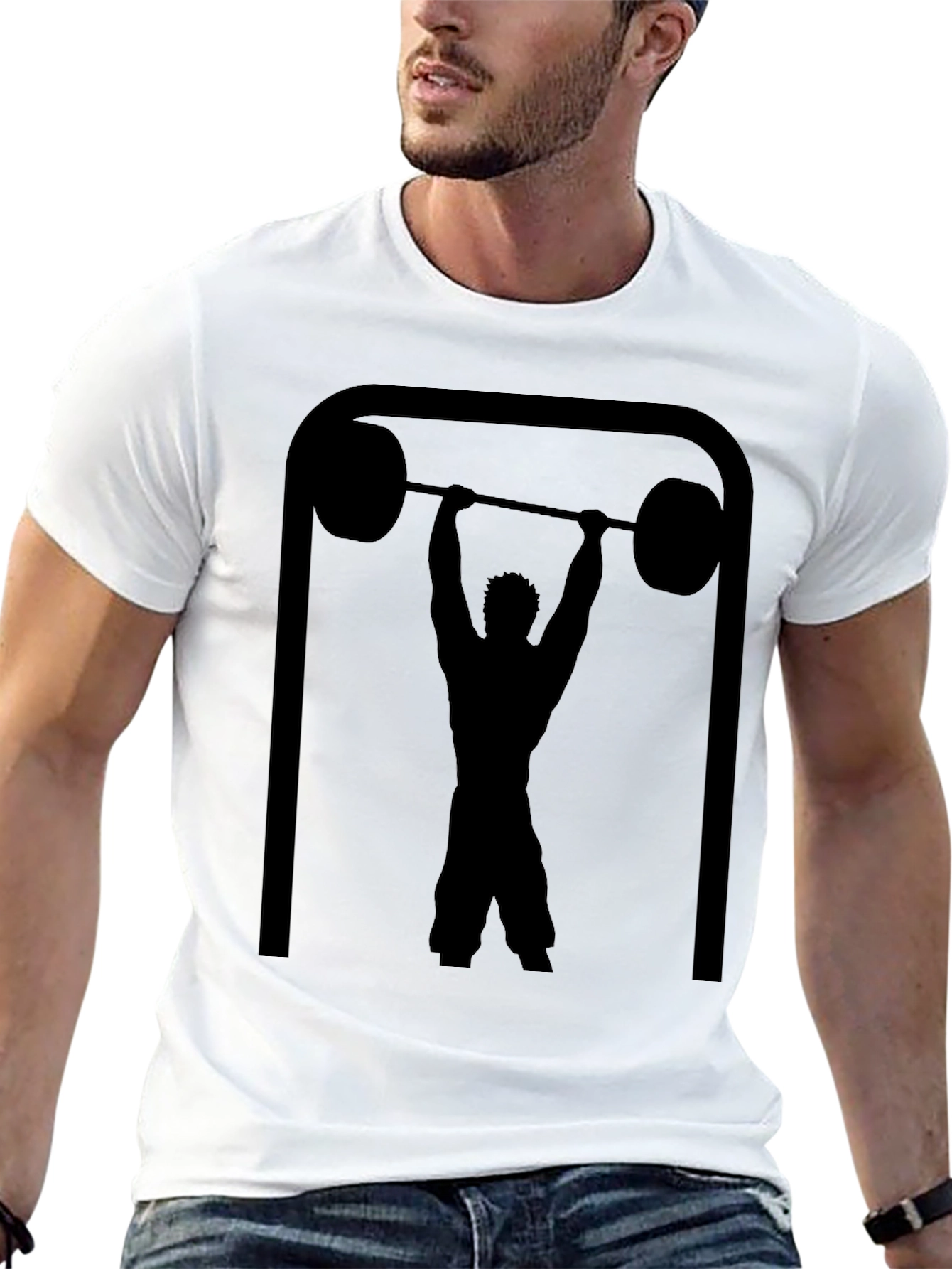 Weightlifting Silhouette Graphic Tee