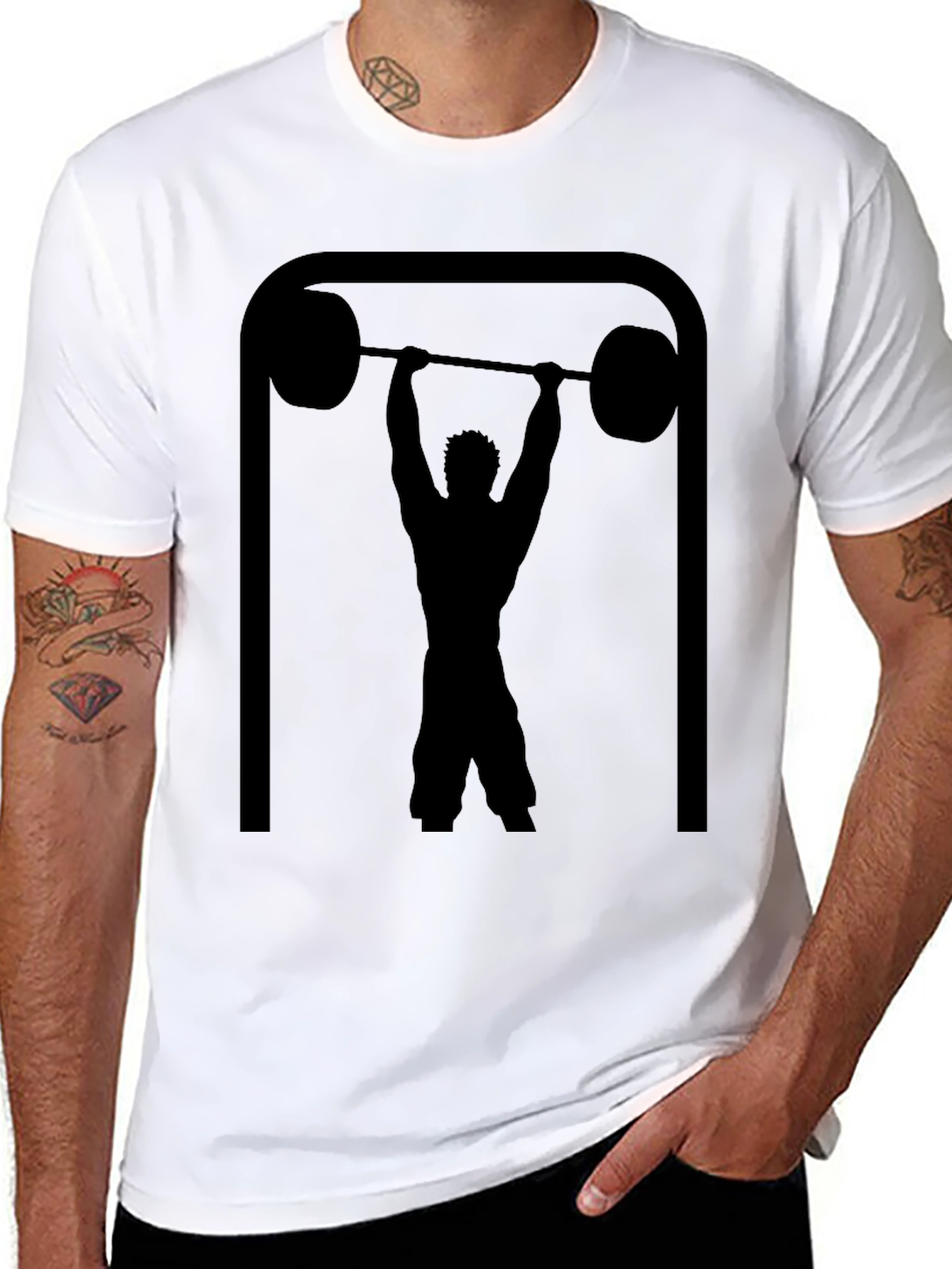 Weightlifting Silhouette Graphic Tee