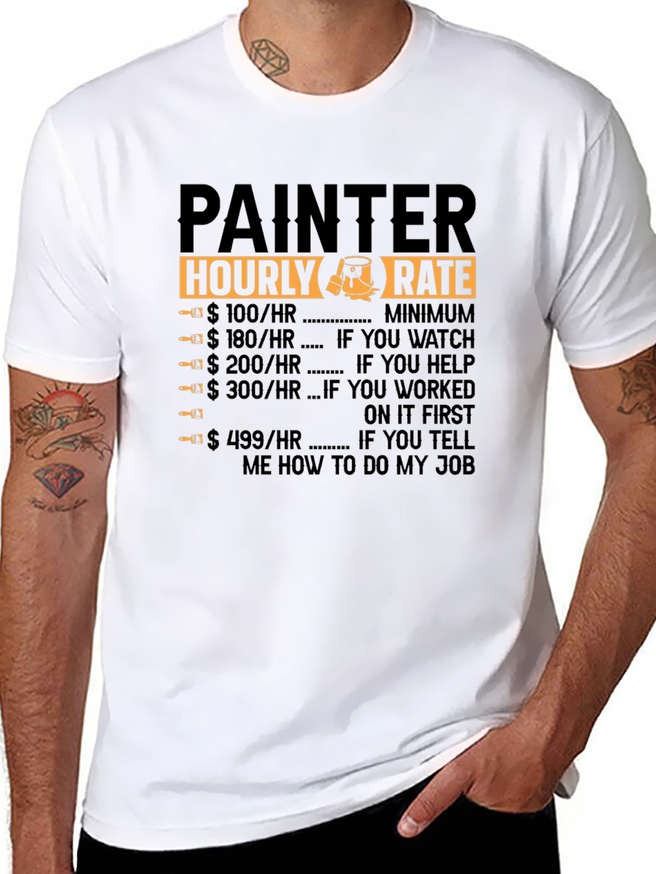 Painter Hourly Rate Graphic Tee