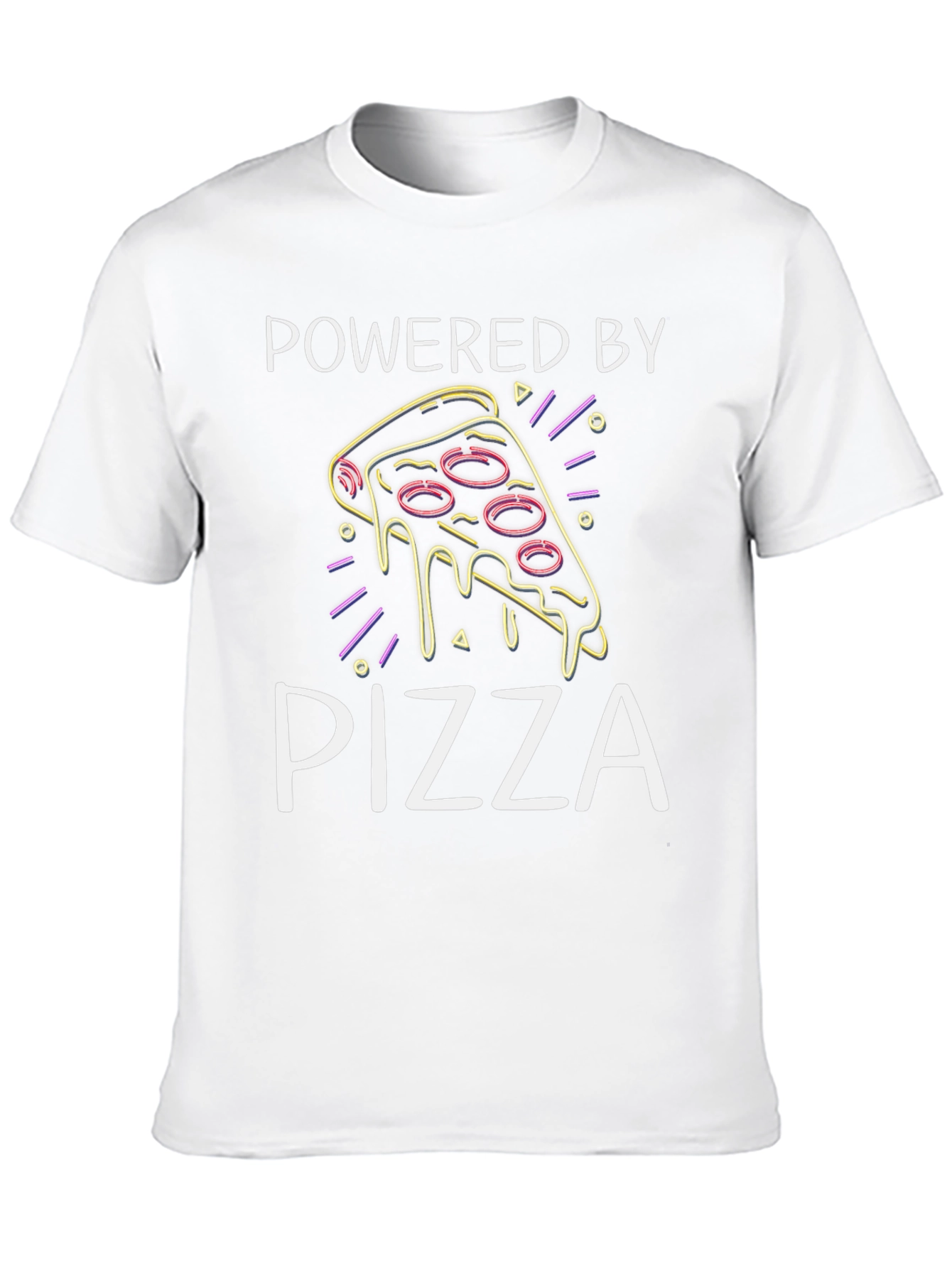 Powered by Pizza Graphic T-Shirt