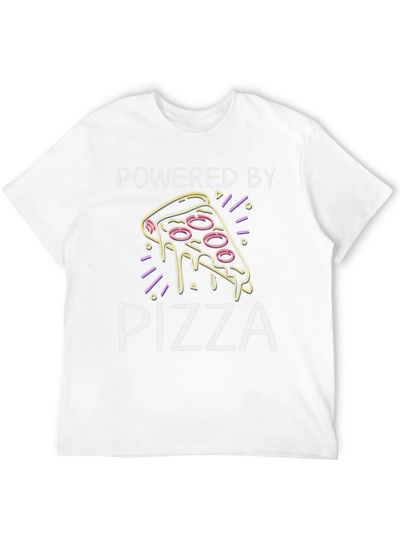 Powered by Pizza Graphic T-Shirt