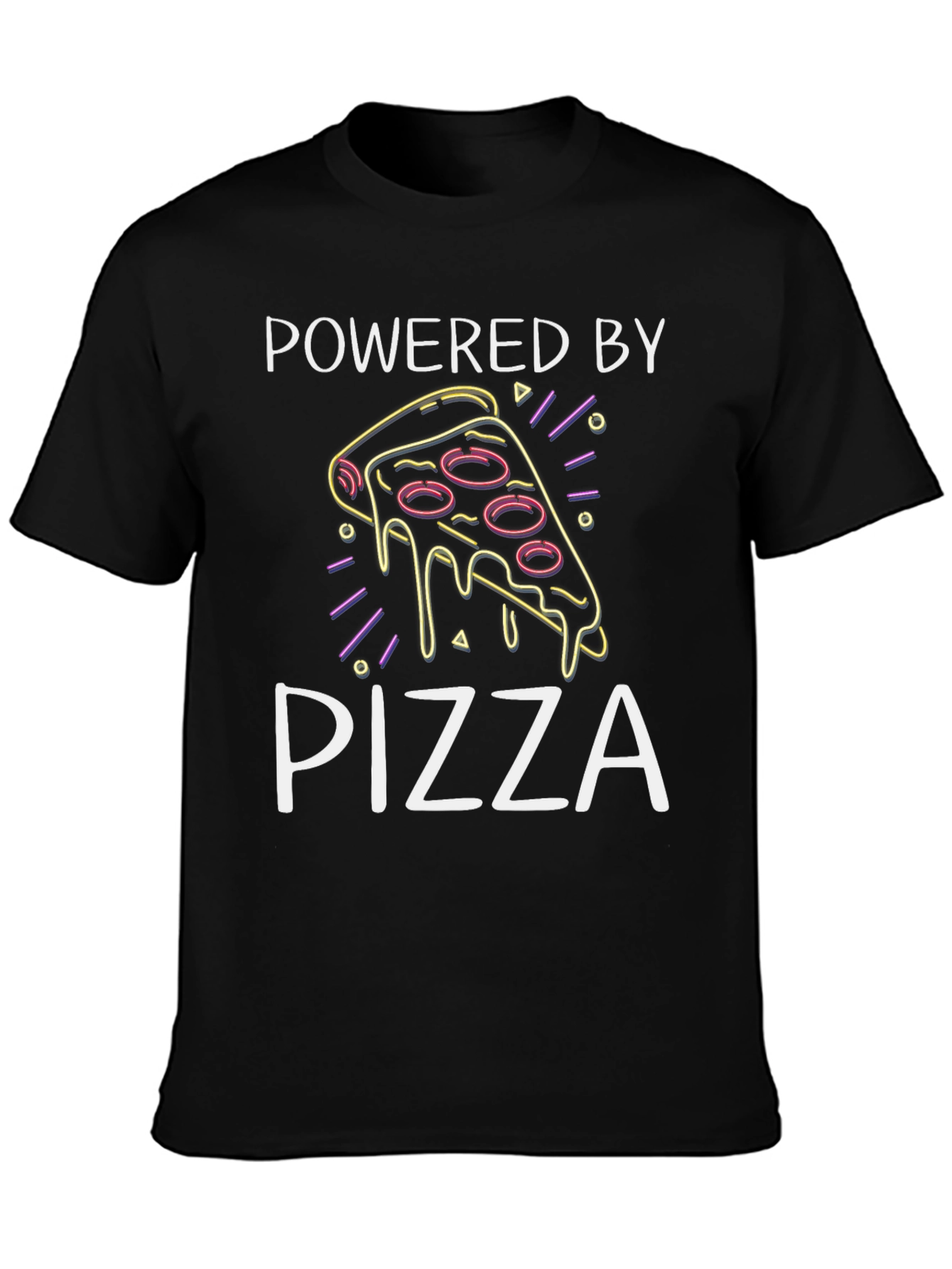 Powered by Pizza Graphic T-Shirt