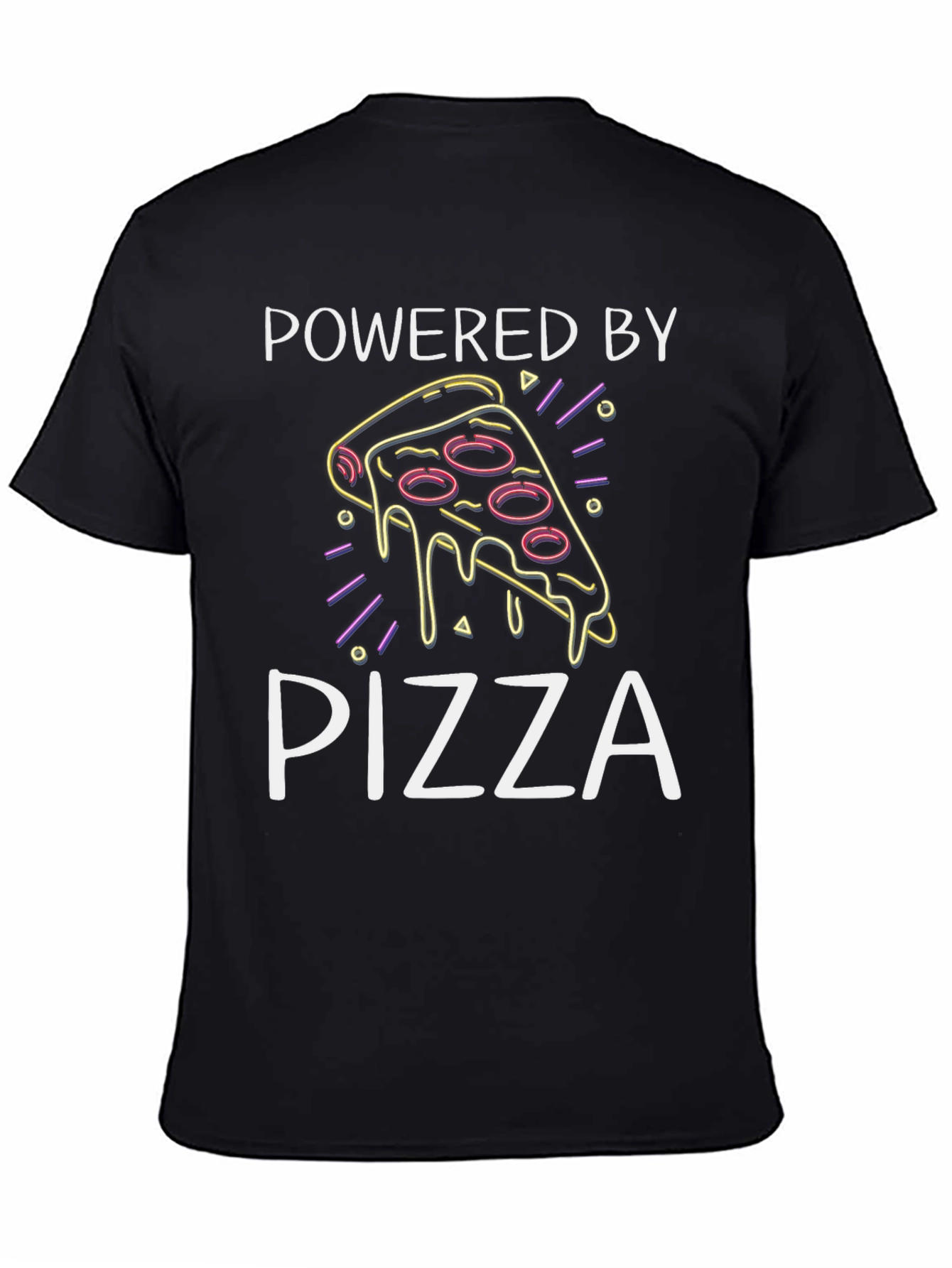 Powered by Pizza Graphic T-Shirt