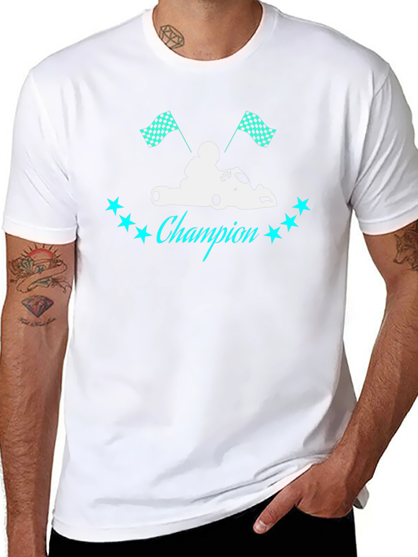 Champion Kart Racing Graphic Tee - Cool Design!