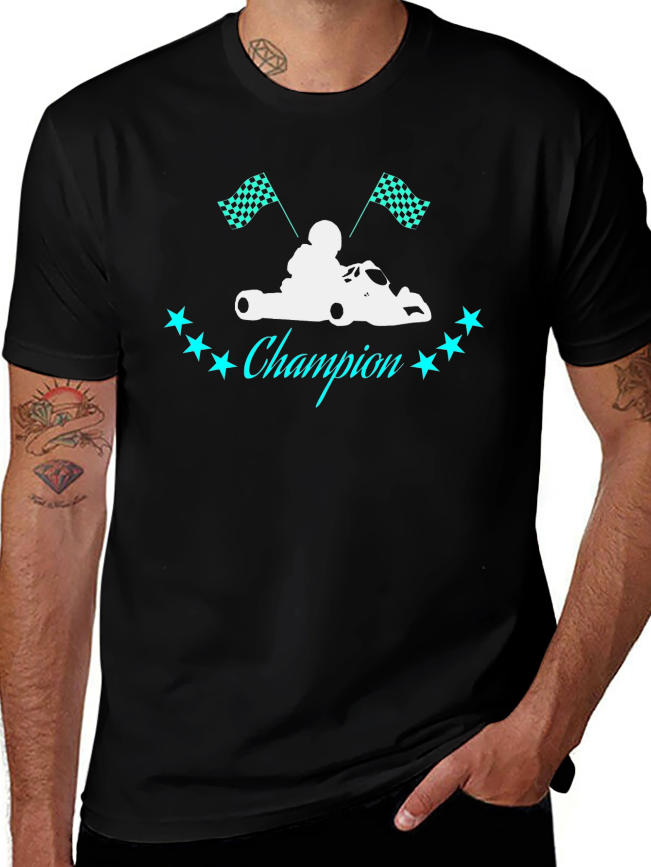 Champion Kart Racing Graphic Tee - Cool Design!