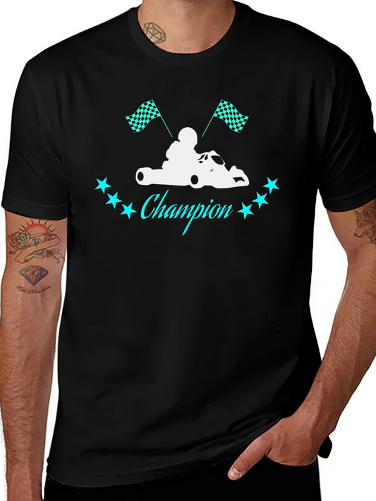 Champion Kart Racing Graphic Tee - Cool Design!