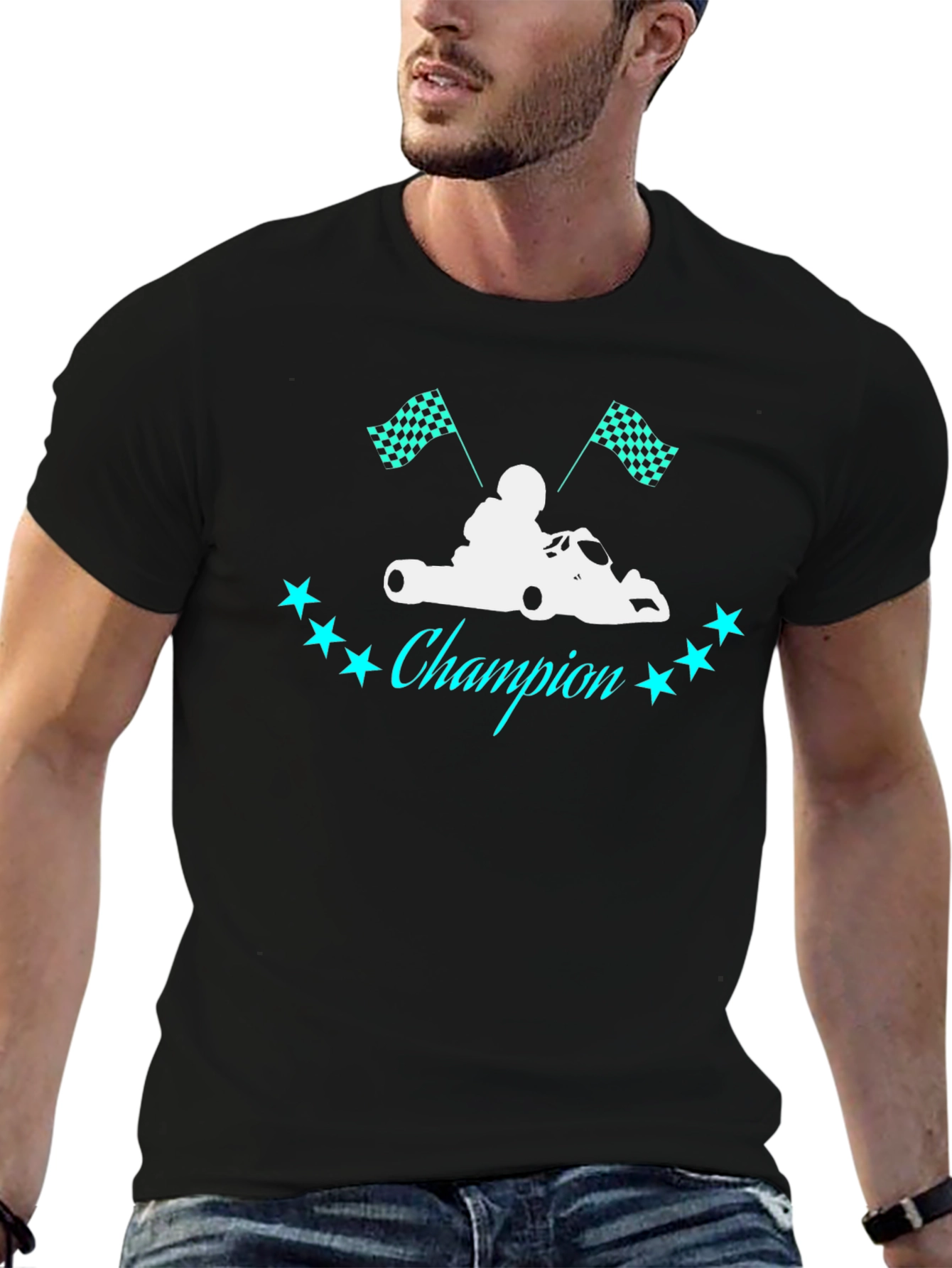 Champion Kart Racing Graphic Tee - Cool Design!