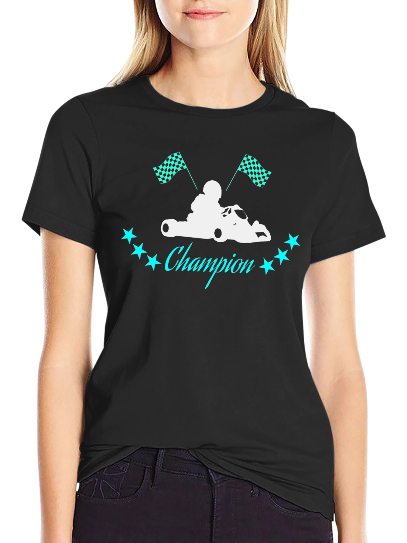 Champion Kart Racing Graphic Tee - Cool Design!