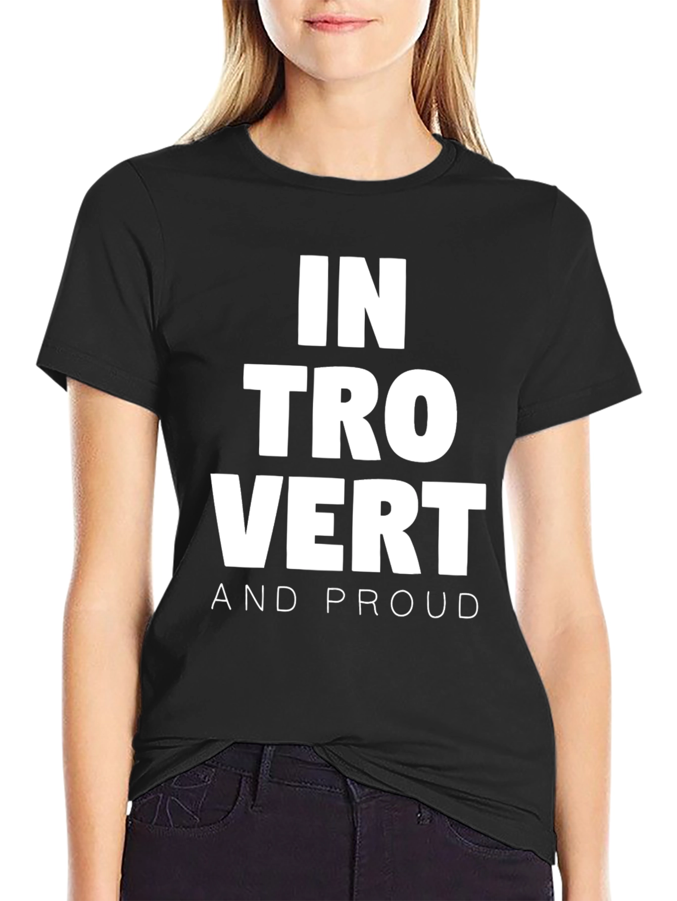 Introvert and Proud Black T-Shirt