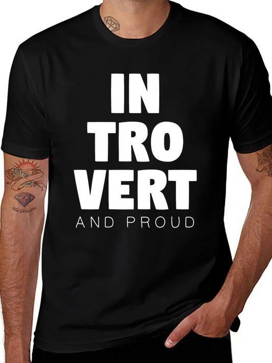 Introvert and Proud Black T-Shirt