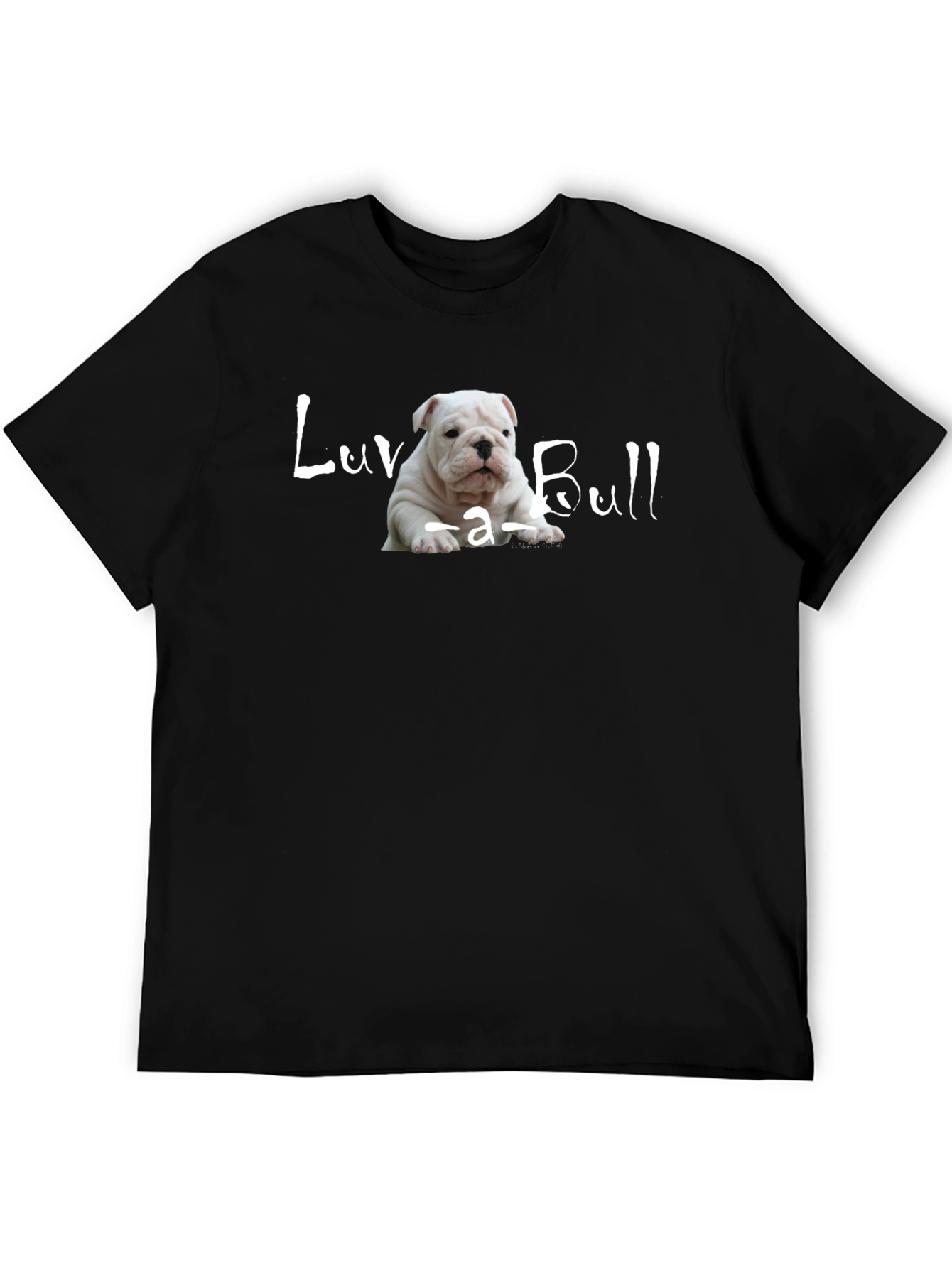 Luv-a-Bull Bulldog Puppy Black T-Shirt