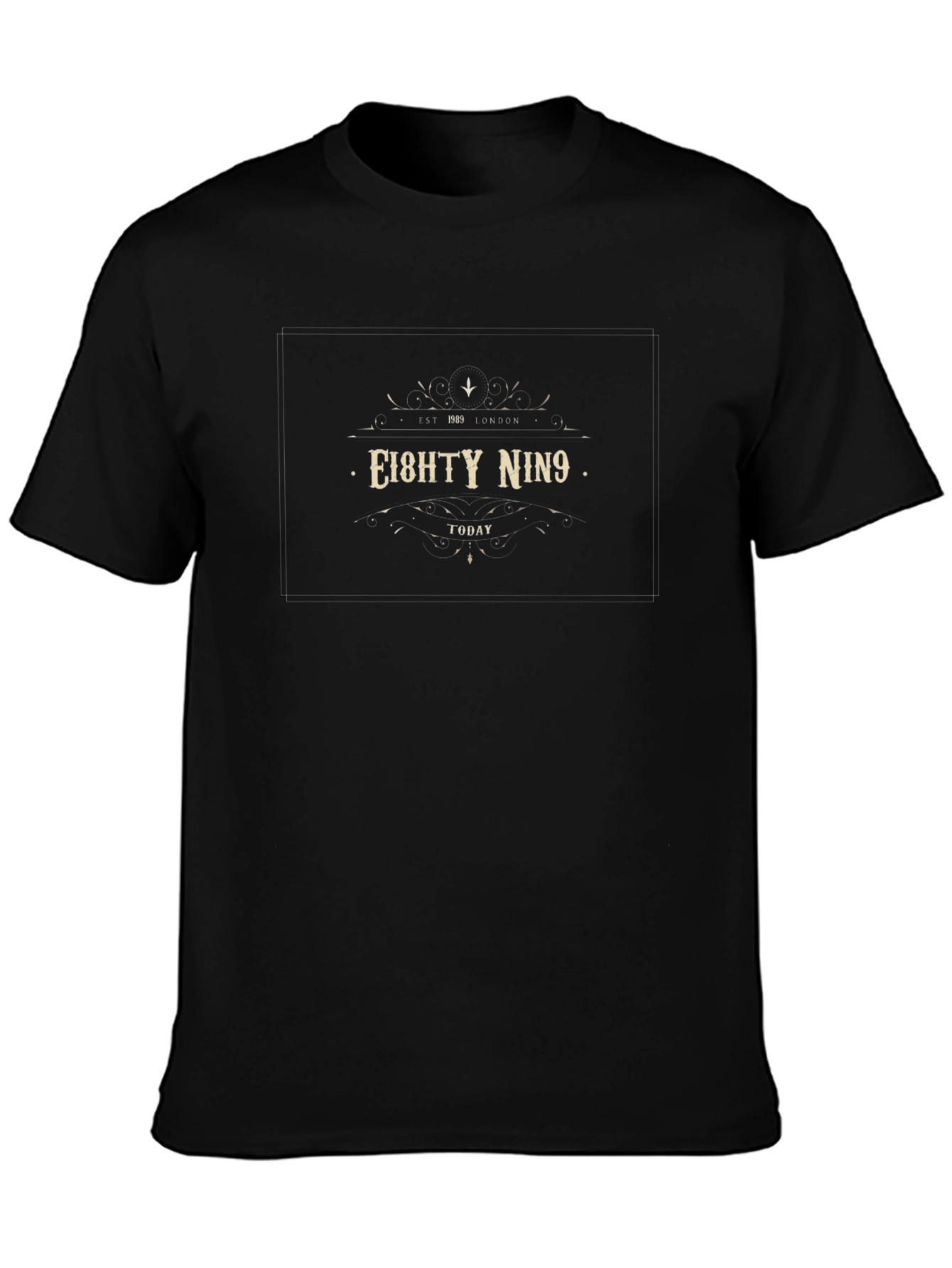 EIGHTY NIN9 Black Graphic Tee