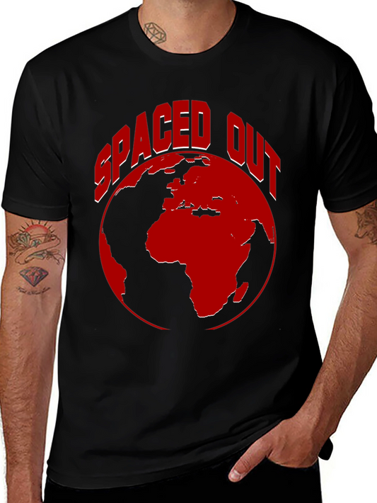 Spaced Out Earth Graphic Tee - Black