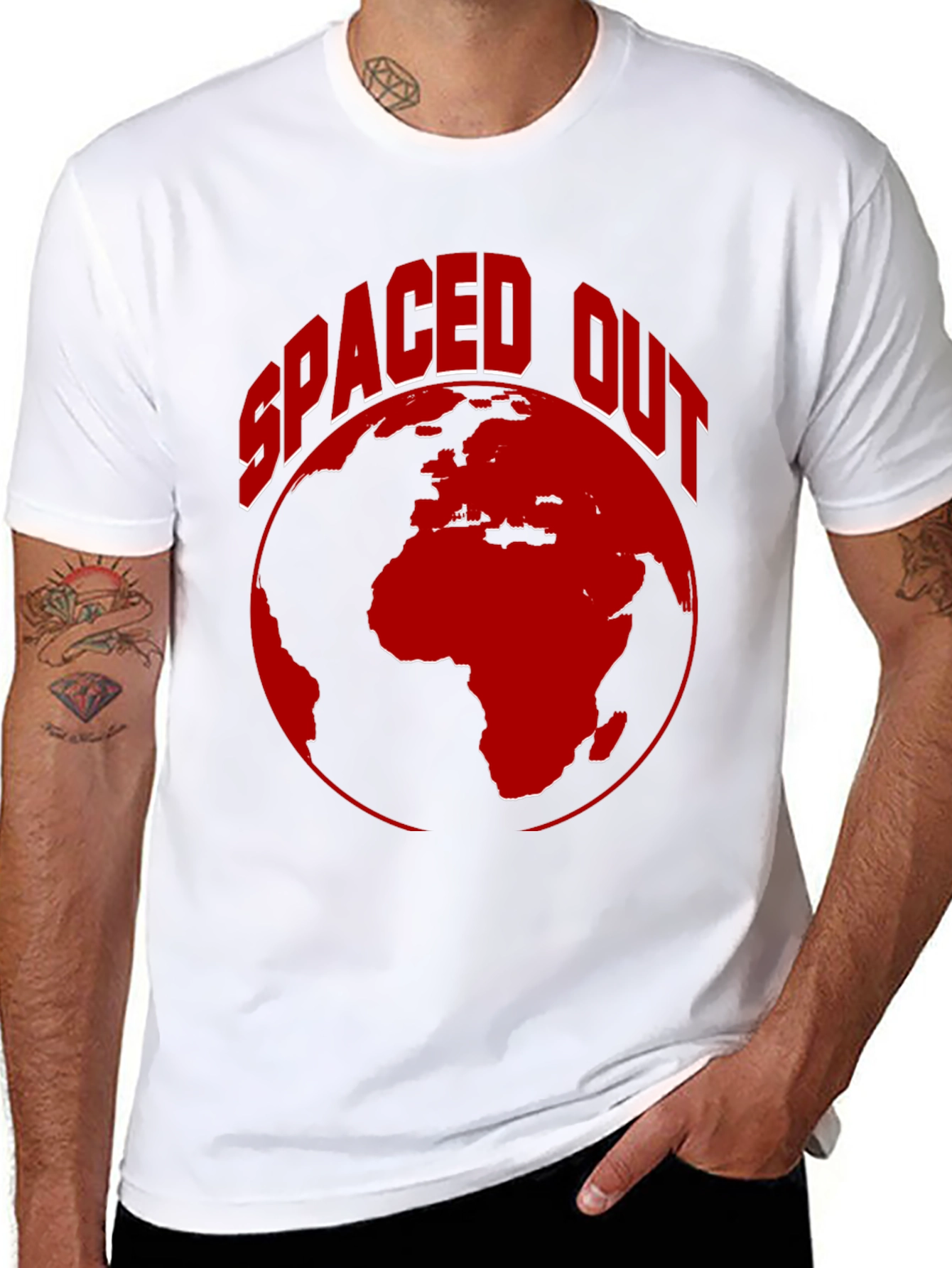 Spaced Out Earth Graphic Tee - Black