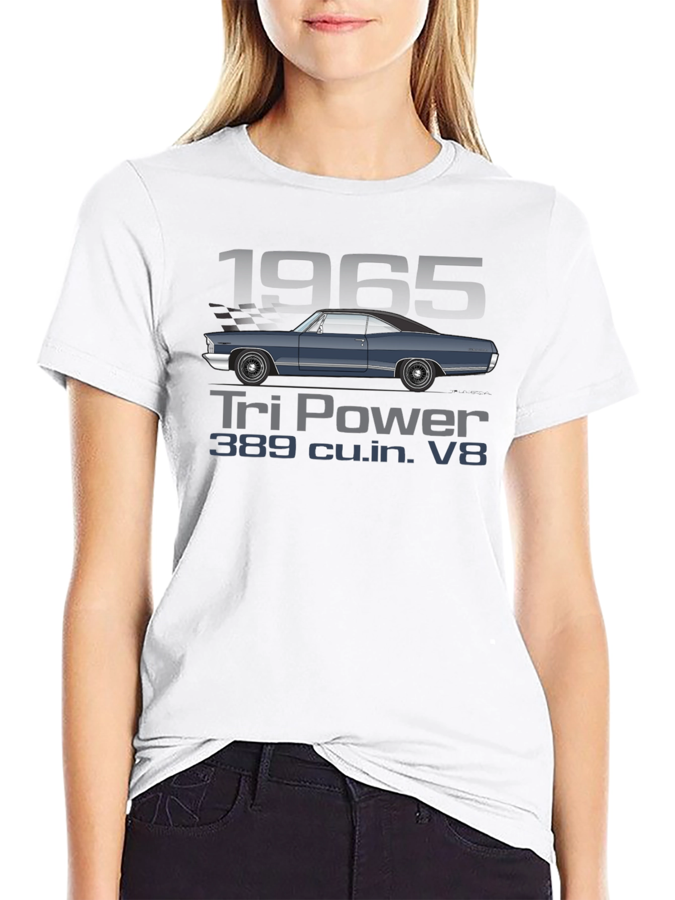 1965 Tri Power V8 Car T-Shirt