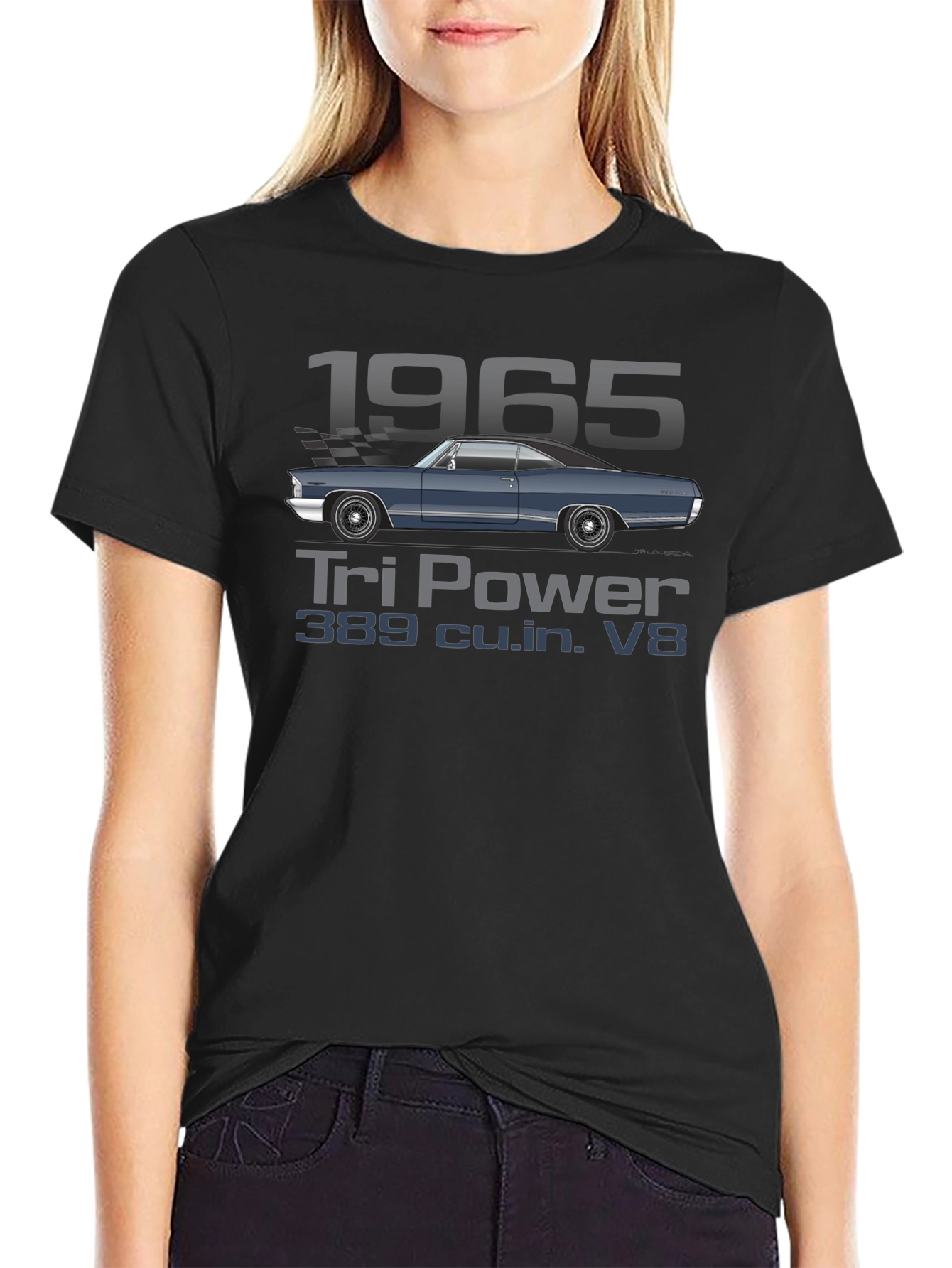 1965 Tri Power V8 Car T-Shirt