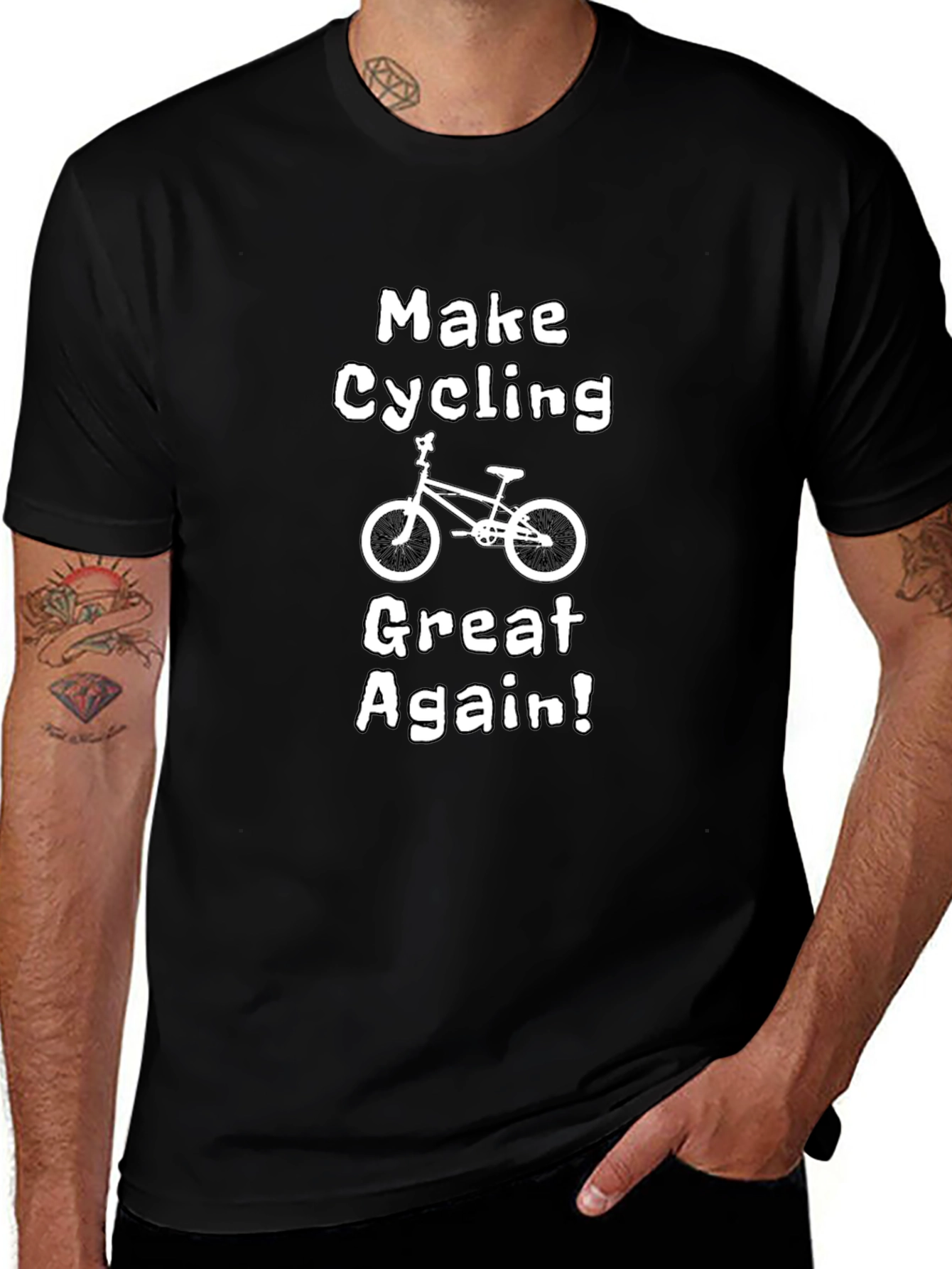 Make Cycling Great Again Black T-Shirt