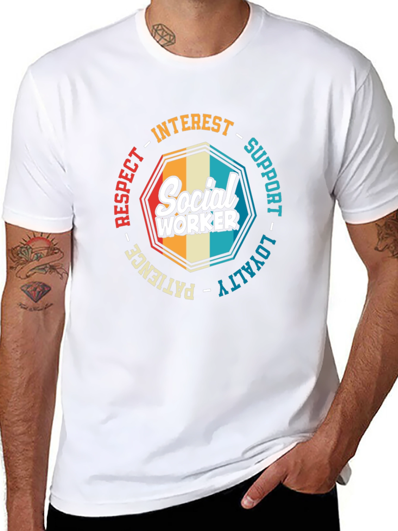 Social Worker T-Shirt: Respect Loyalty & Support