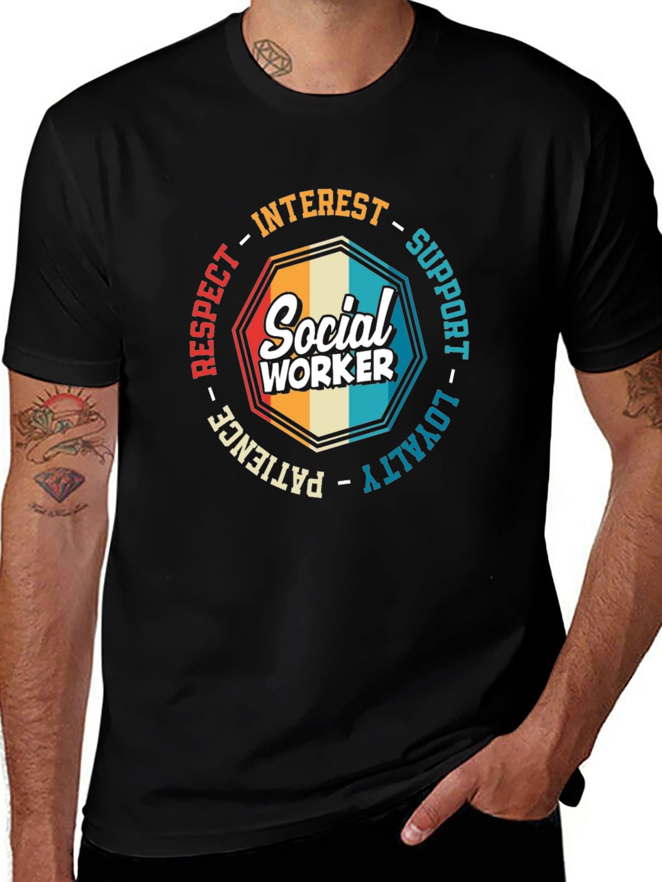 Social Worker T-Shirt: Respect Loyalty & Support