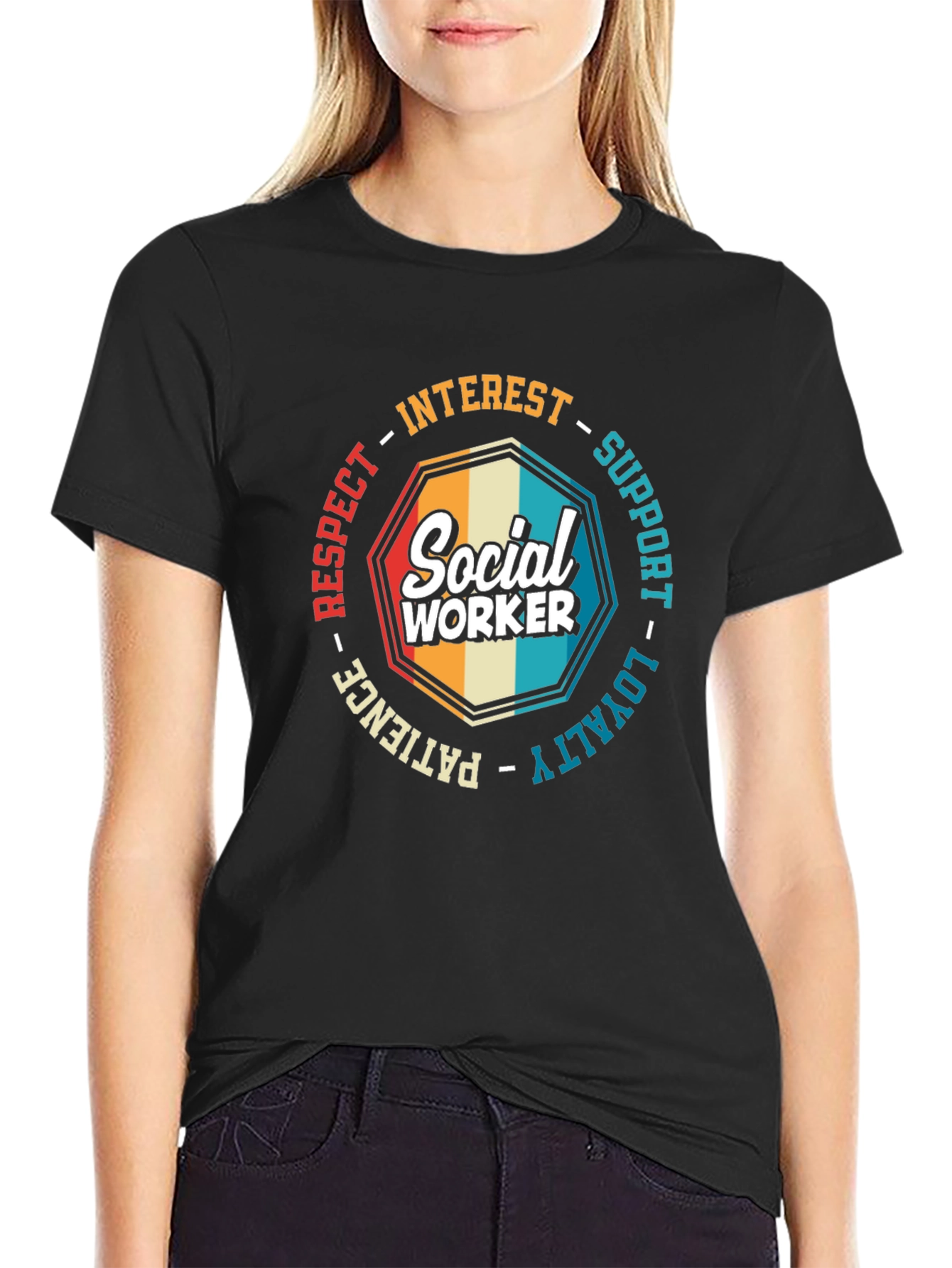 Social Worker T-Shirt: Respect Loyalty & Support