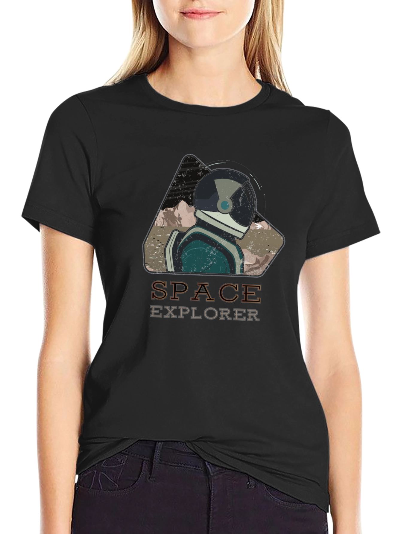 Space Explorer Graphic T-Shirt - Retro Design