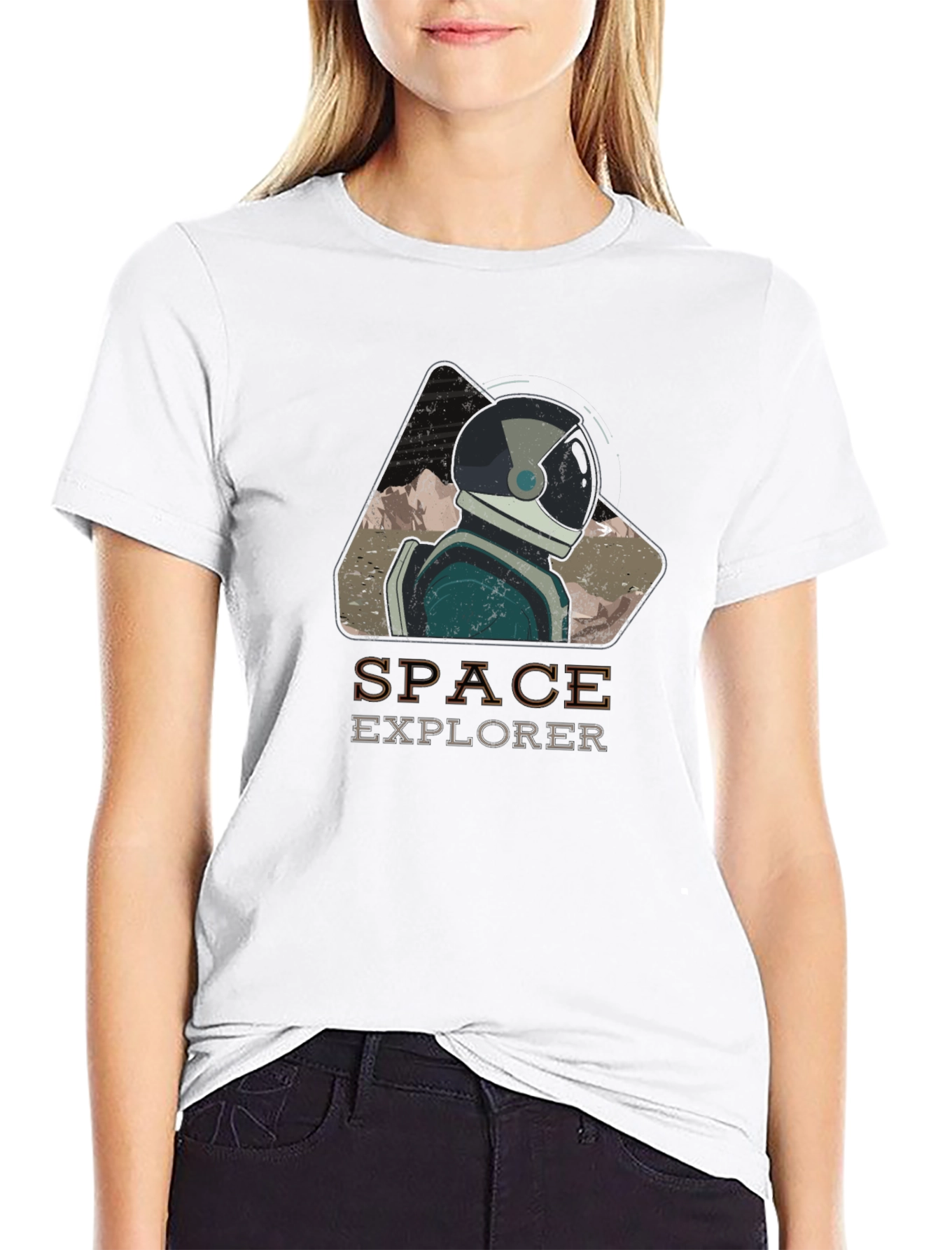 Space Explorer Graphic T-Shirt - Retro Design