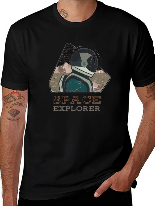 Space Explorer Graphic T-Shirt - Retro Design