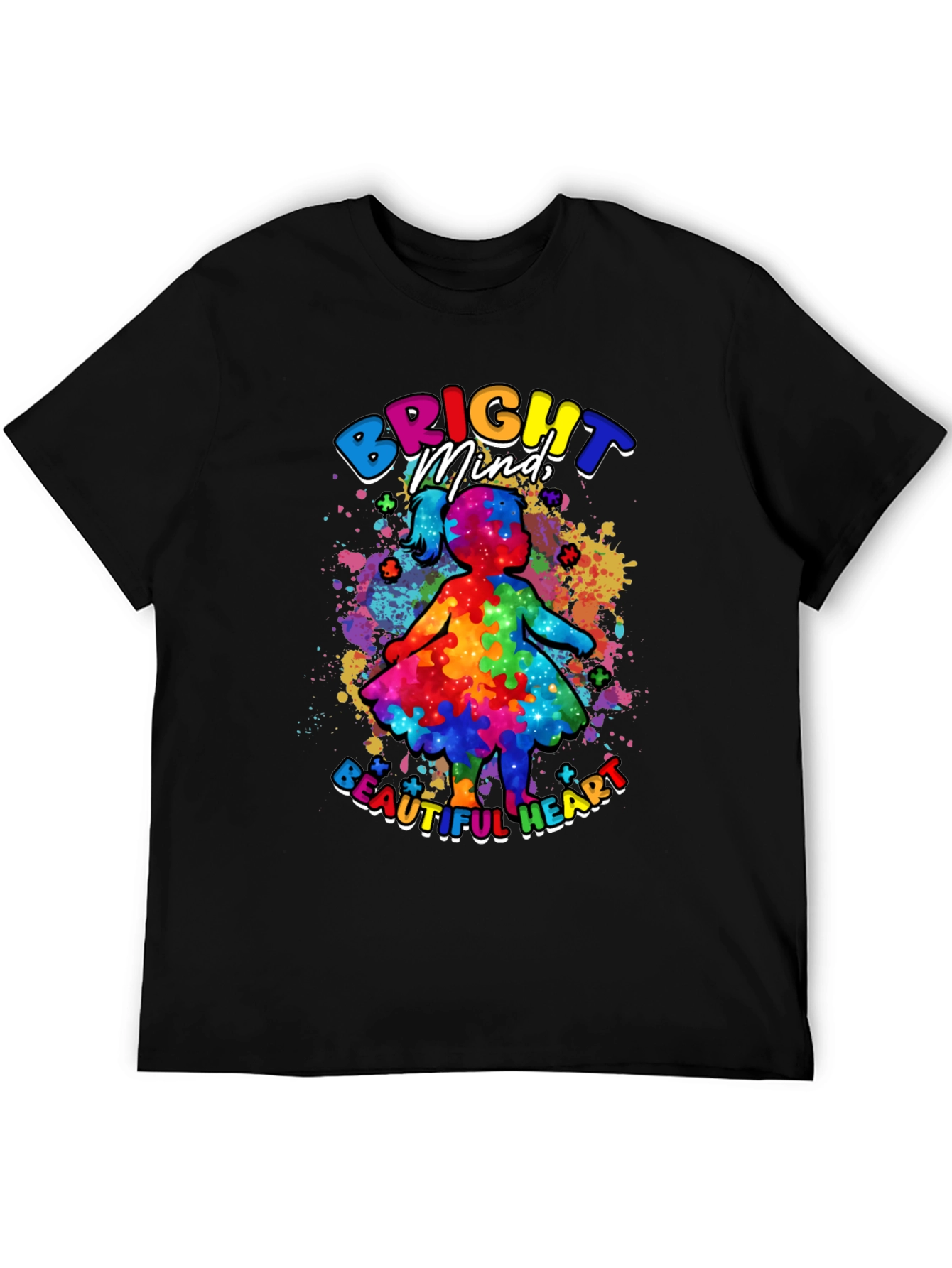Bright Mind Beautiful Heart Autism Awareness T-Shirt