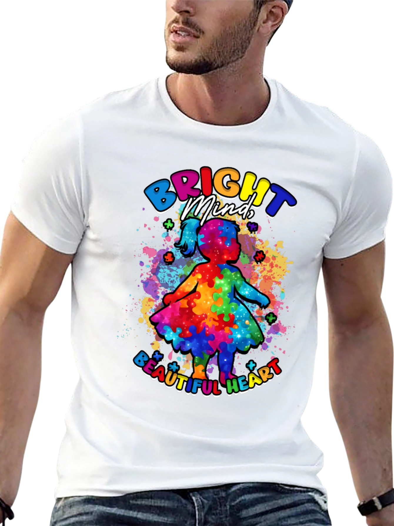 Bright Mind Beautiful Heart Autism Awareness T-Shirt