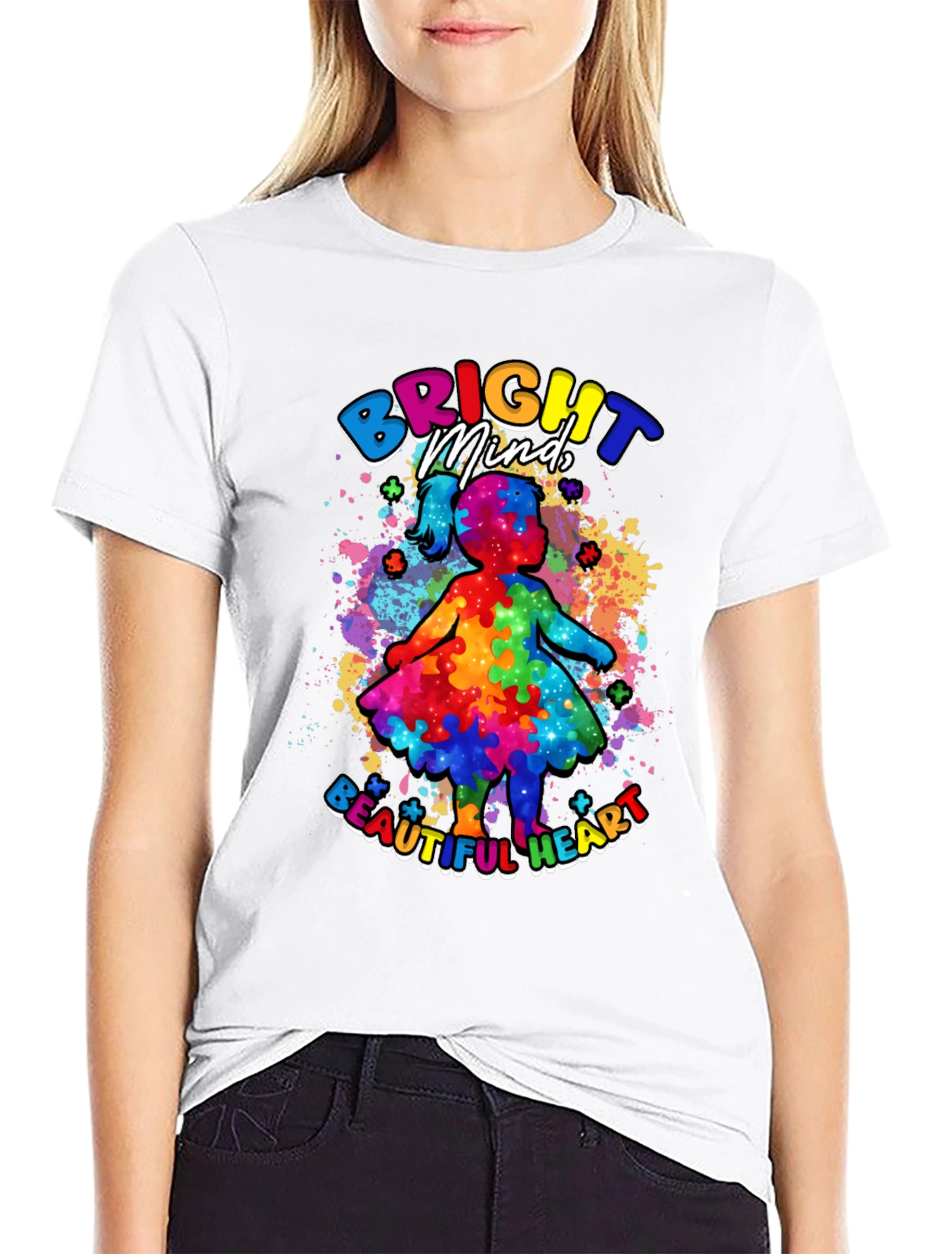 Bright Mind Beautiful Heart Autism Awareness T-Shirt
