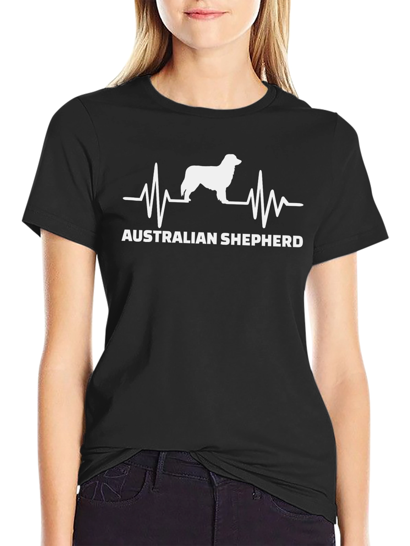 Australian Shepherd Heartbeat T-Shirt - Dog Lover Tee