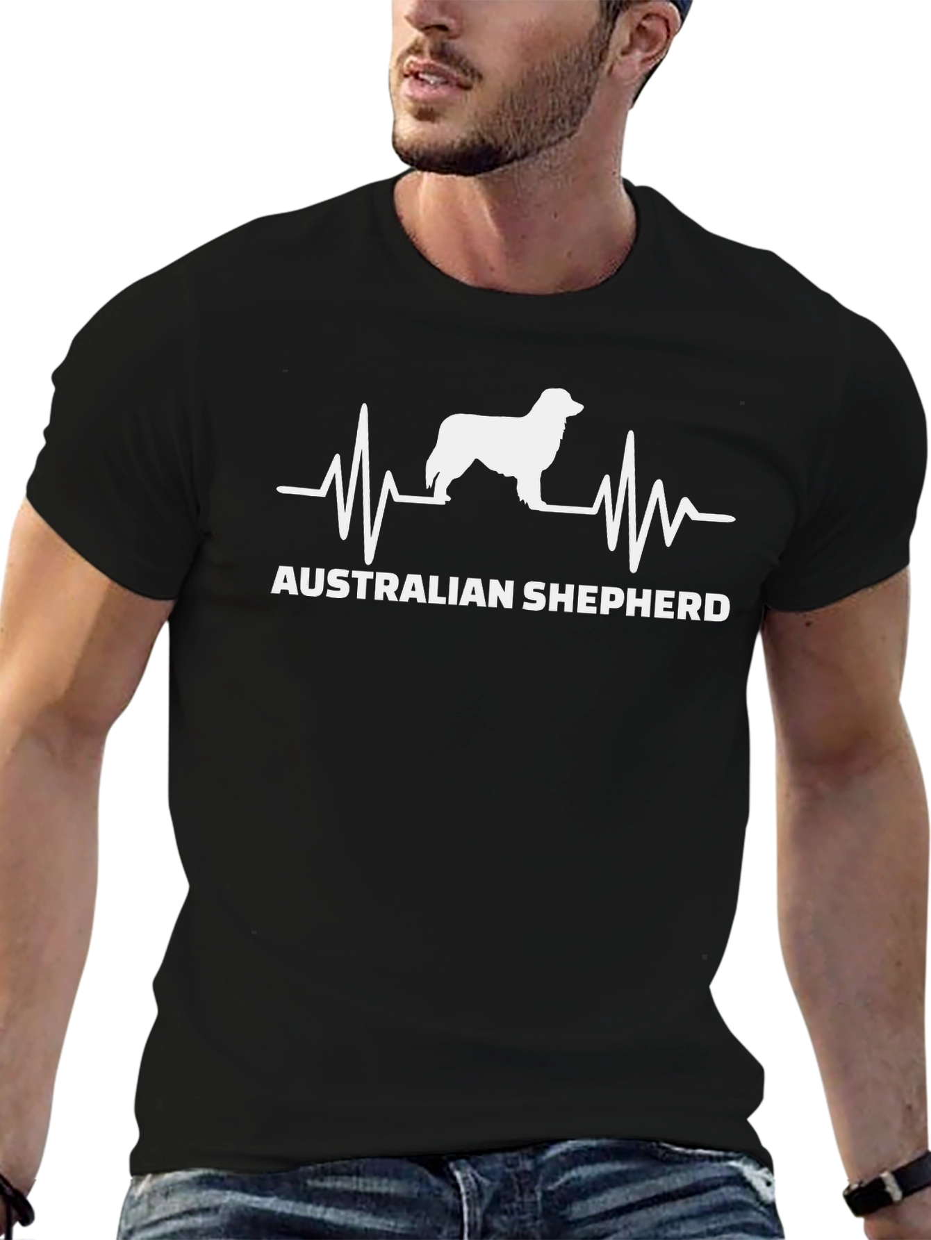 Australian Shepherd Heartbeat T-Shirt - Dog Lover Tee