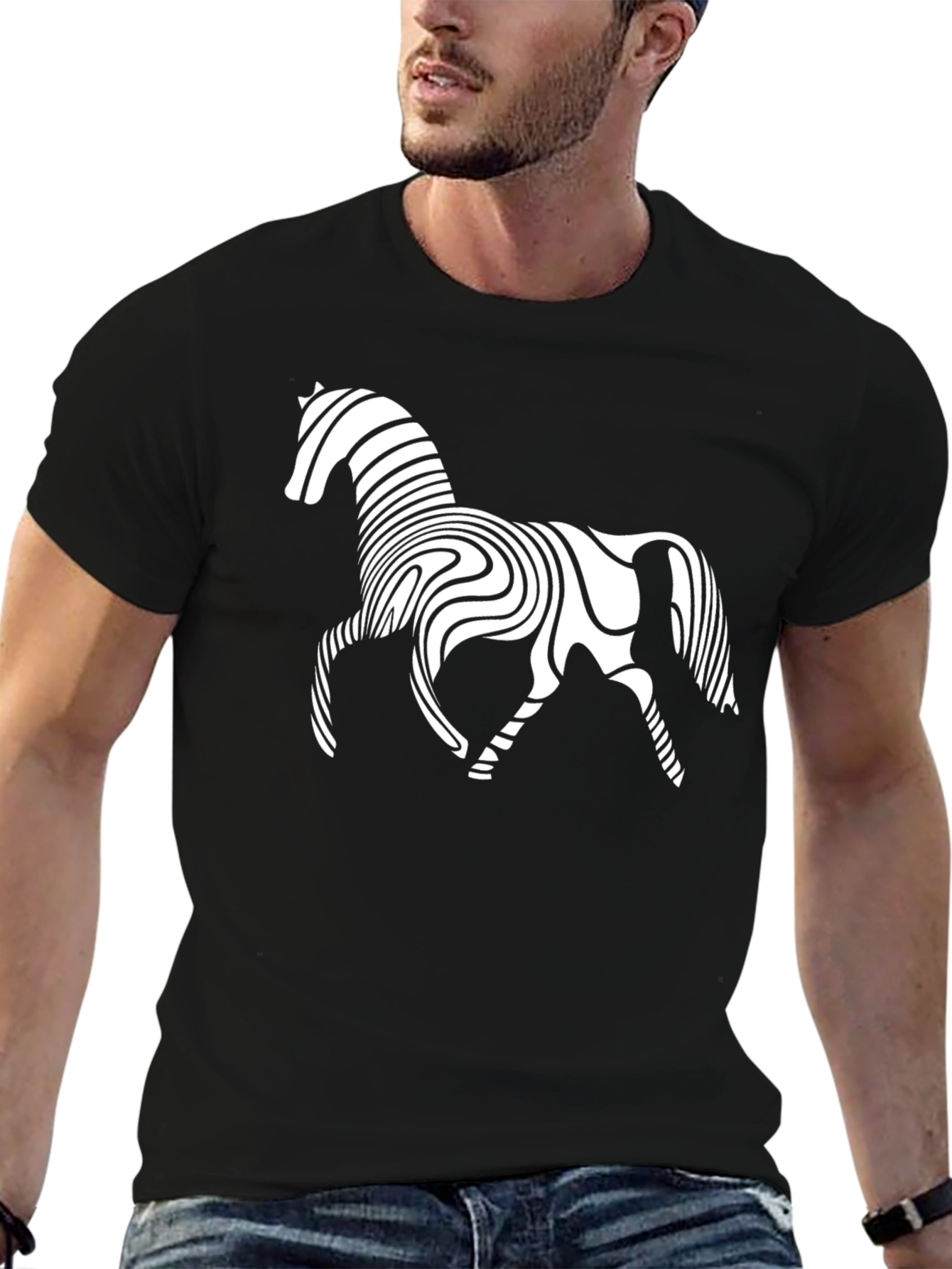Horse Optical Illusion Graphic Tee