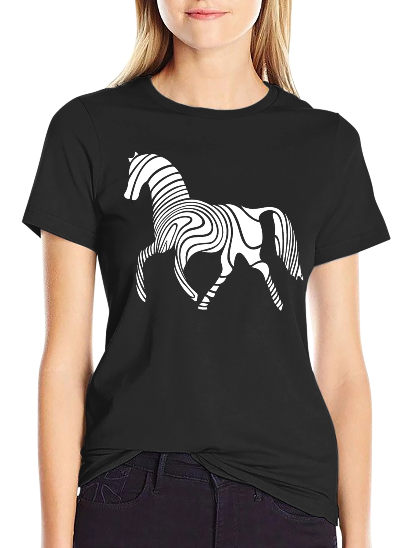 Horse Optical Illusion Graphic Tee