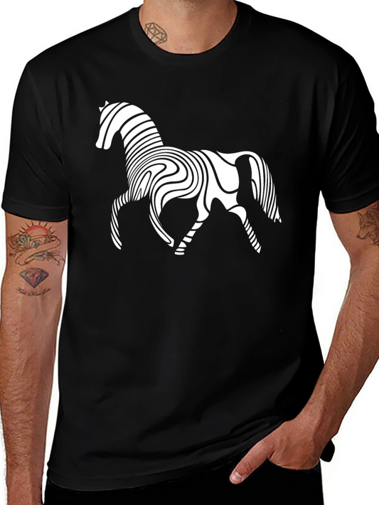 Horse Optical Illusion Graphic Tee