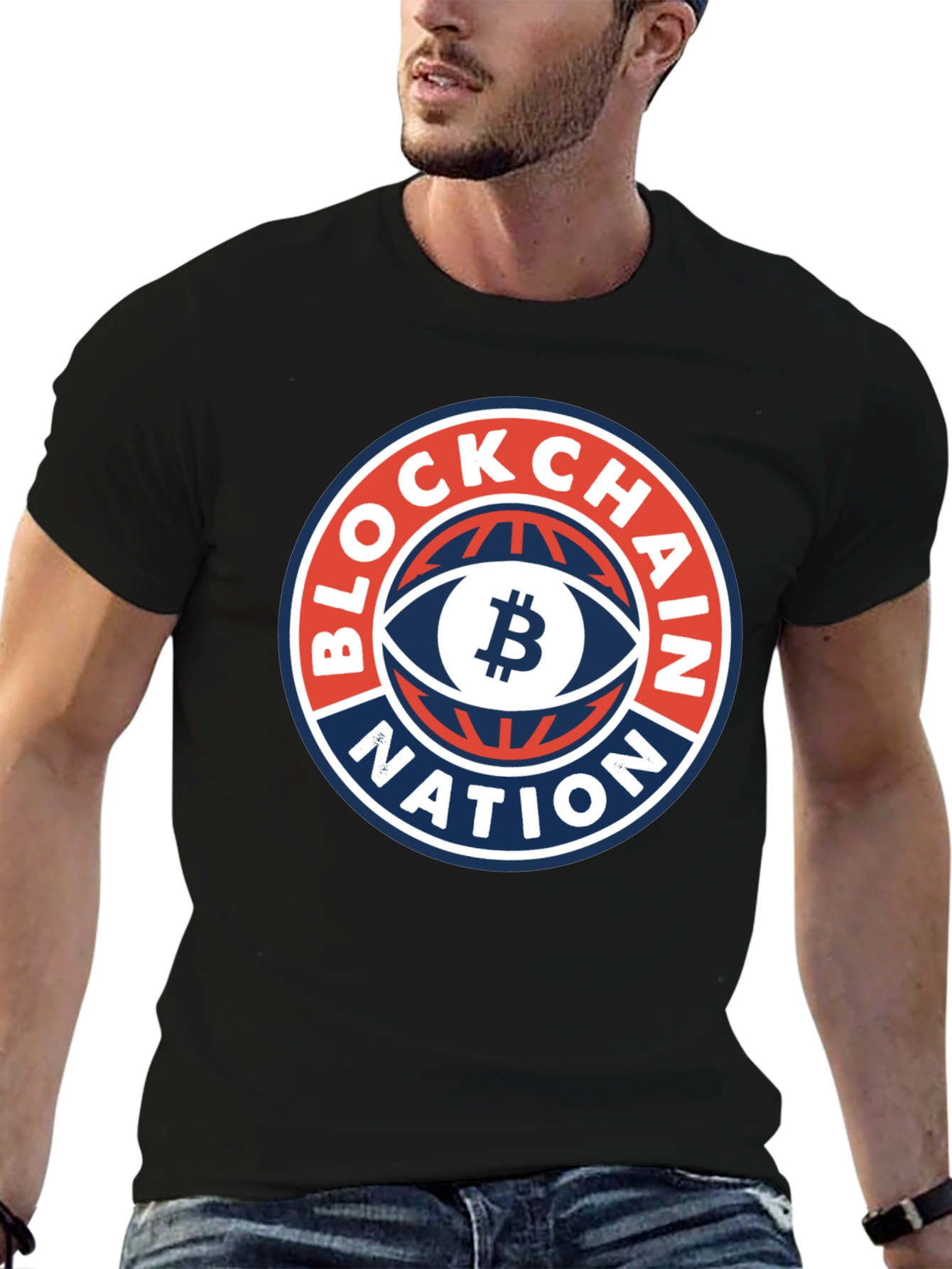 Blockchain Nation Graphic Tee - Black Crypto T-Shirt