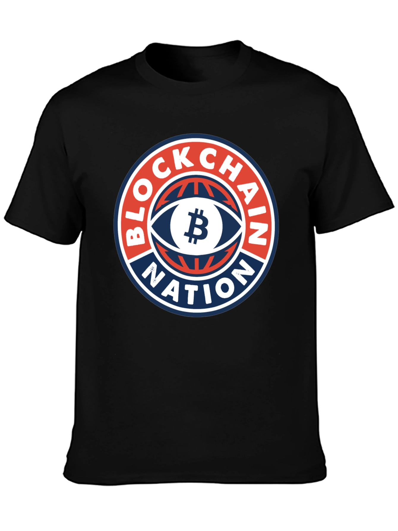 Blockchain Nation Graphic Tee - Black Crypto T-Shirt