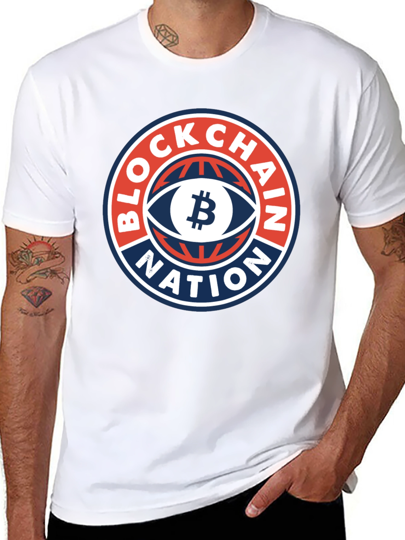 Blockchain Nation Graphic Tee - Black Crypto T-Shirt