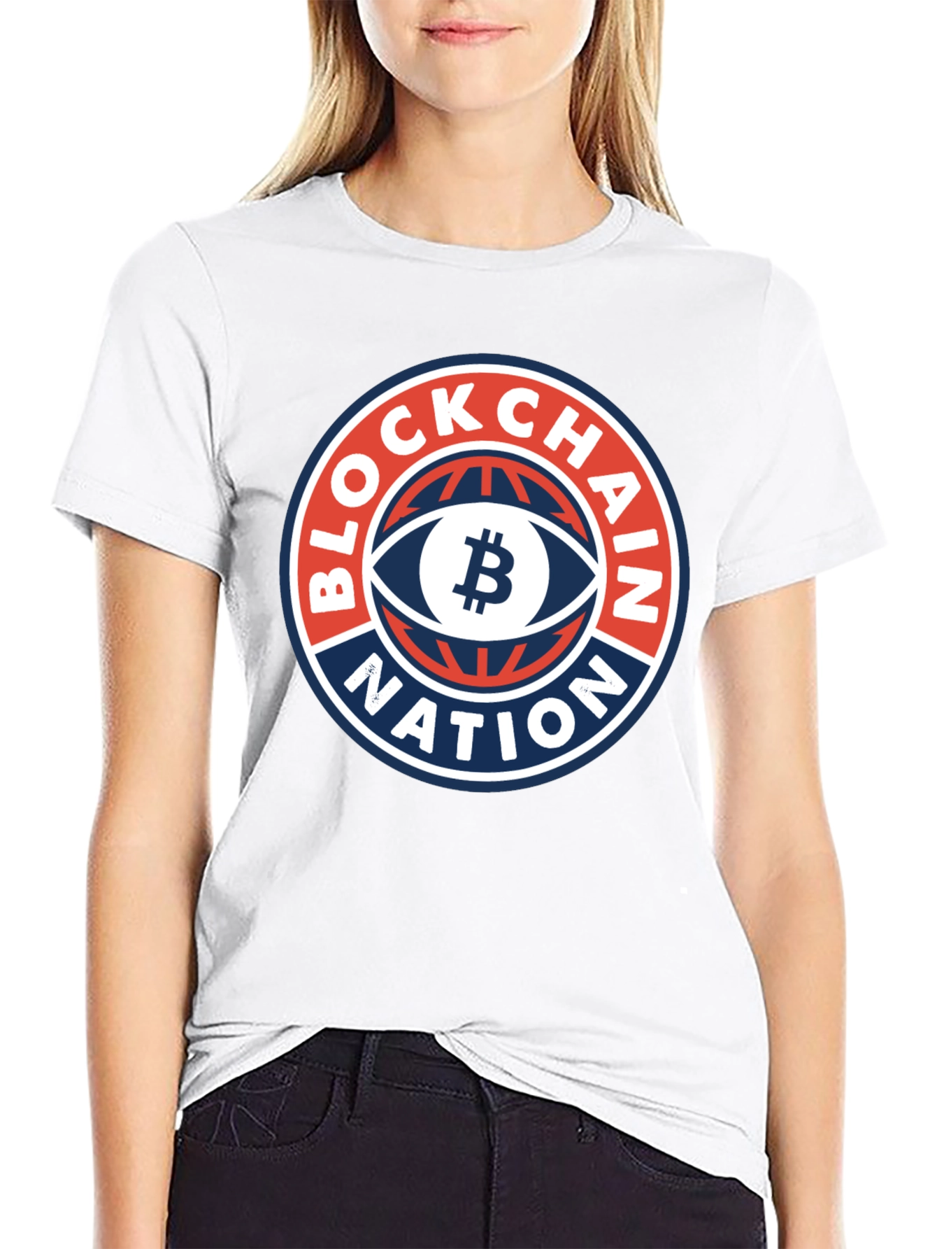 Blockchain Nation Graphic Tee - Black Crypto T-Shirt