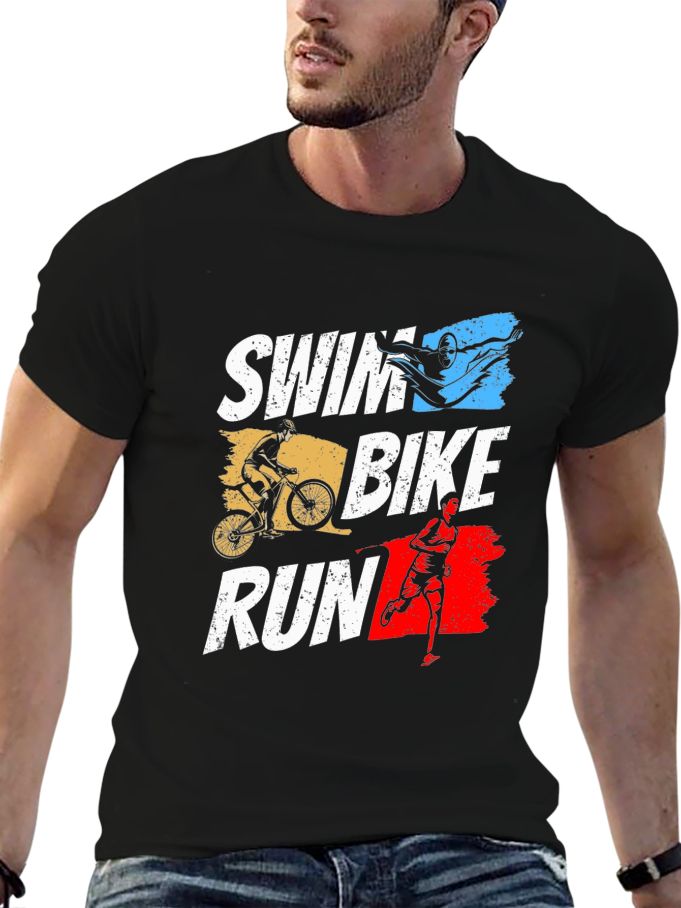 Triathlon Graphic T-Shirt - Swim Bike Run
