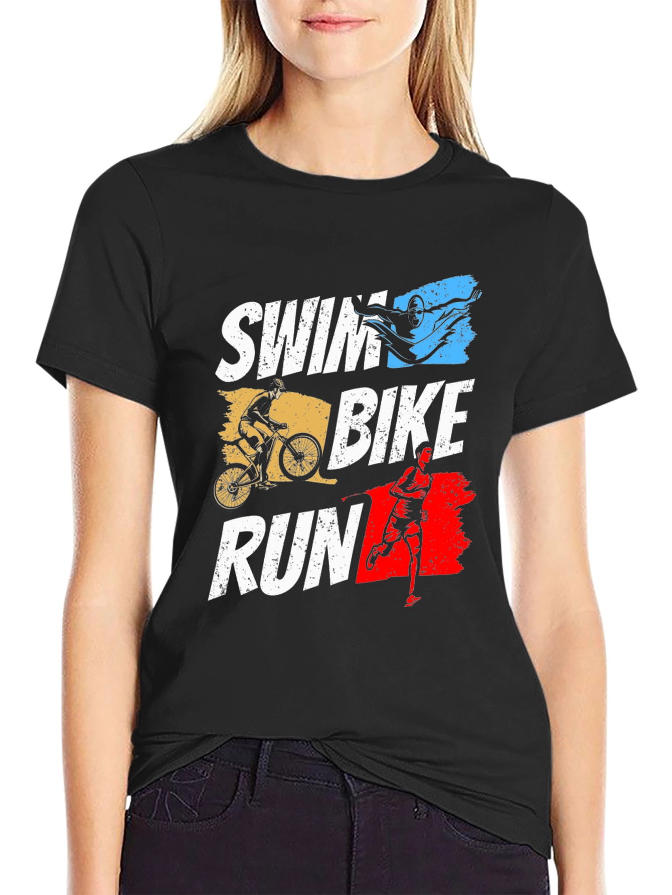 Triathlon Graphic T-Shirt - Swim Bike Run