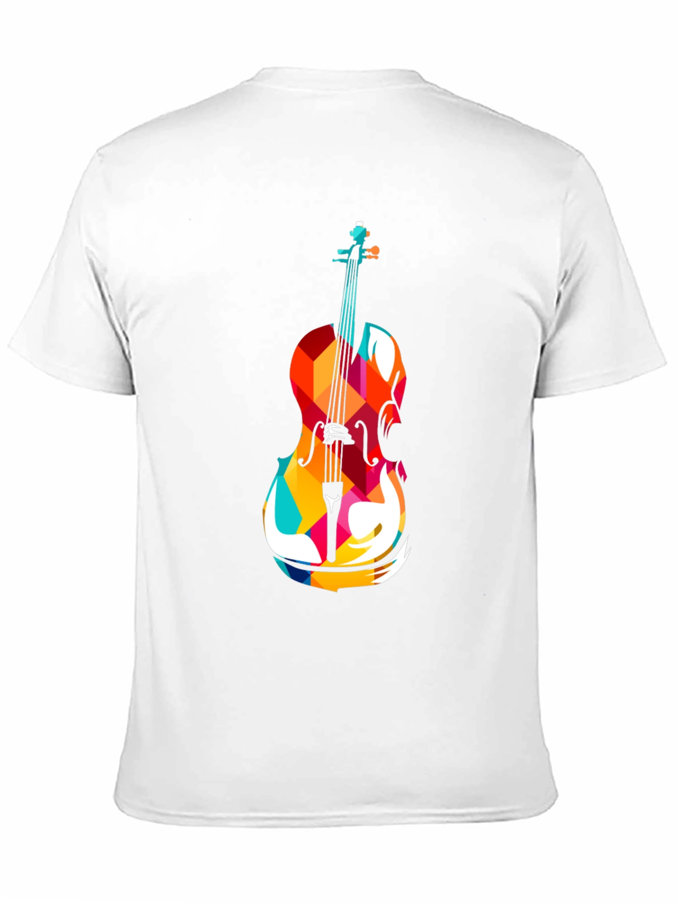 Abstract Cello Graphic Tee - Black