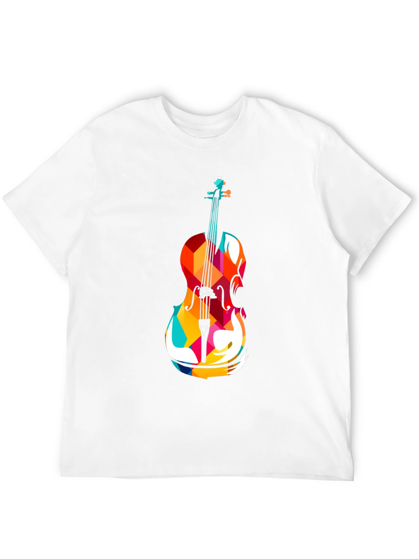 Abstract Cello Graphic Tee - Black