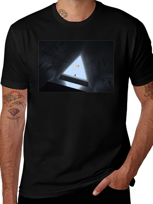 Abstract Art Black Tee - Unique Design
