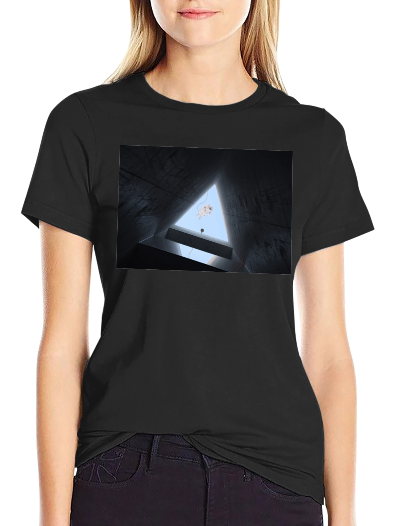 Abstract Art Black Tee - Unique Design