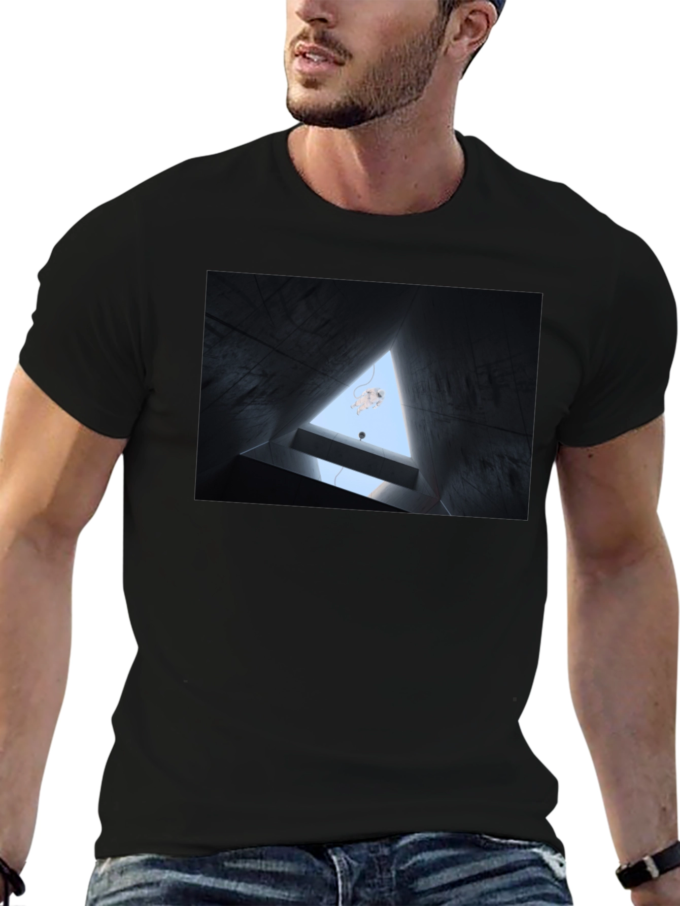 Abstract Art Black Tee - Unique Design