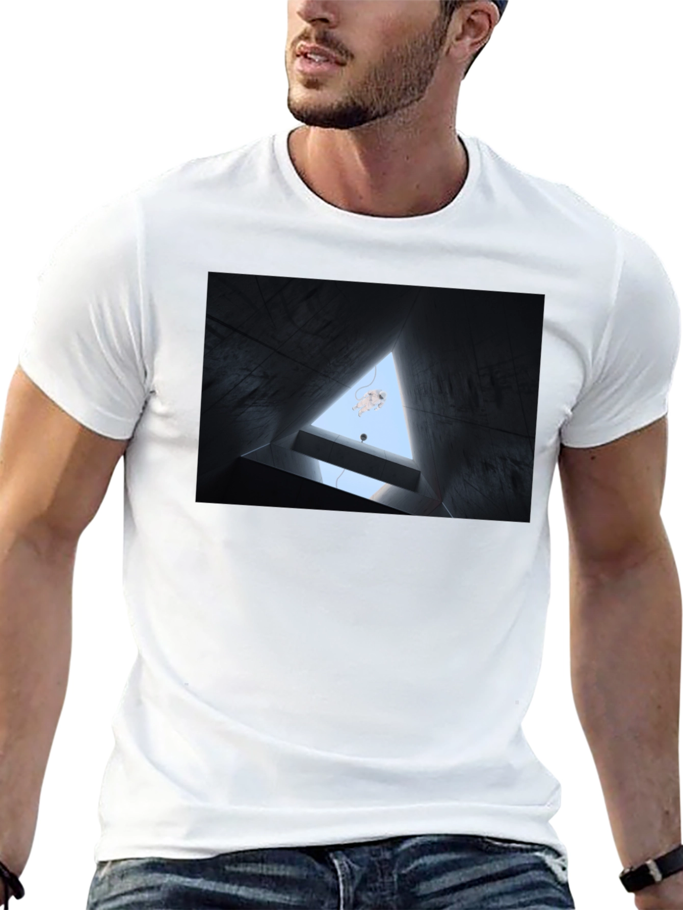 Abstract Art Black Tee - Unique Design