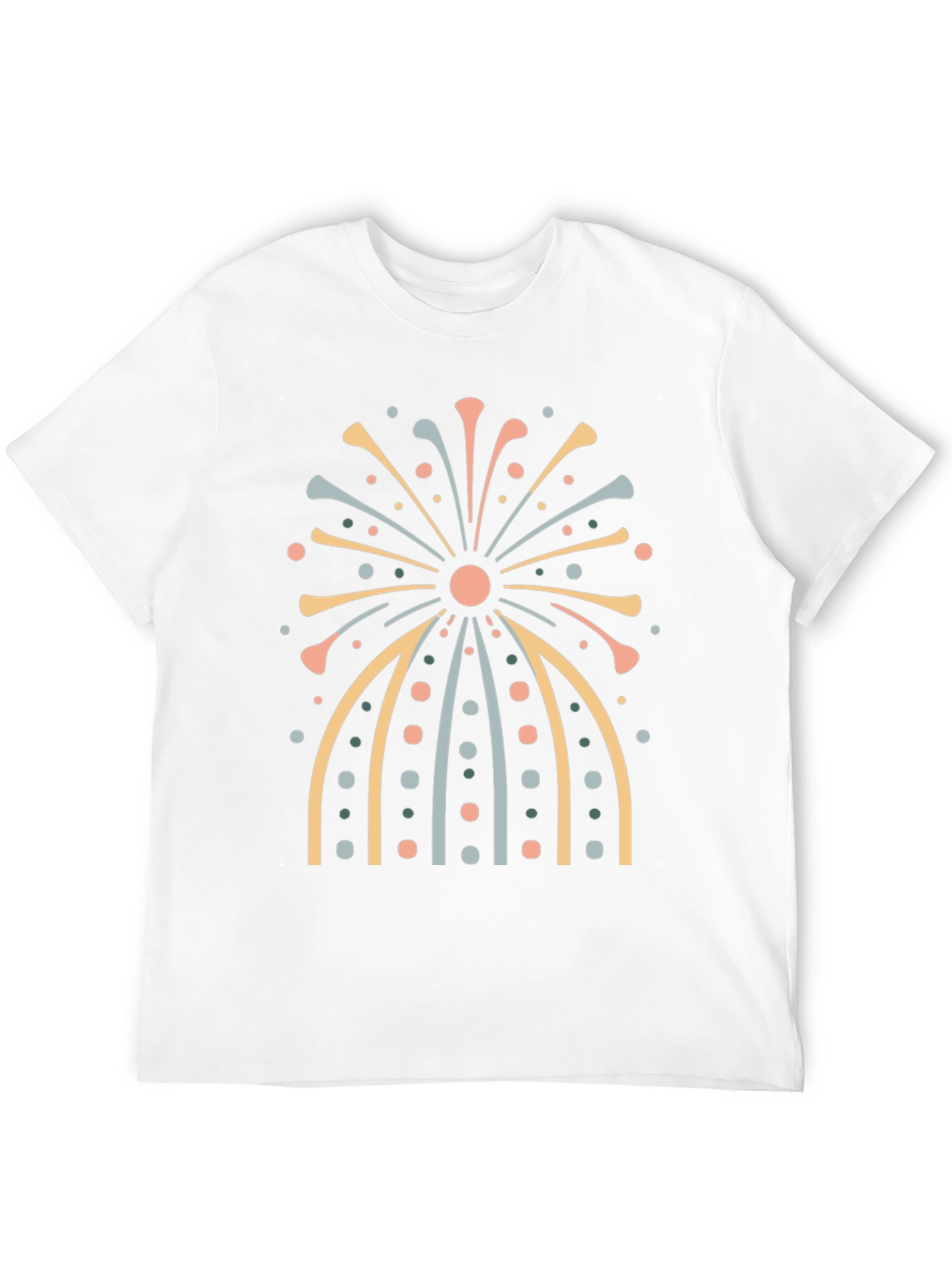 Retro Fireworks Graphic Tee - Stylish Comfort